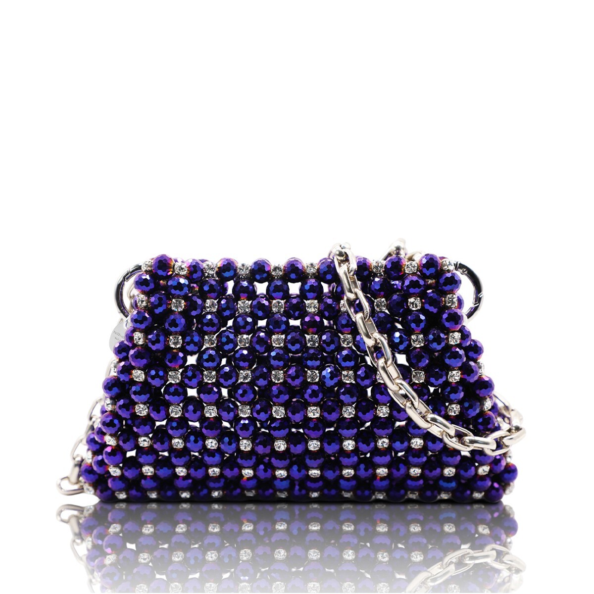 1PO0506-823 [PALERA MILANO] Jean's Selection - Crystal Pouch Purple Gold Hardware 100cm #BGCPOU-C10X10 (EU)