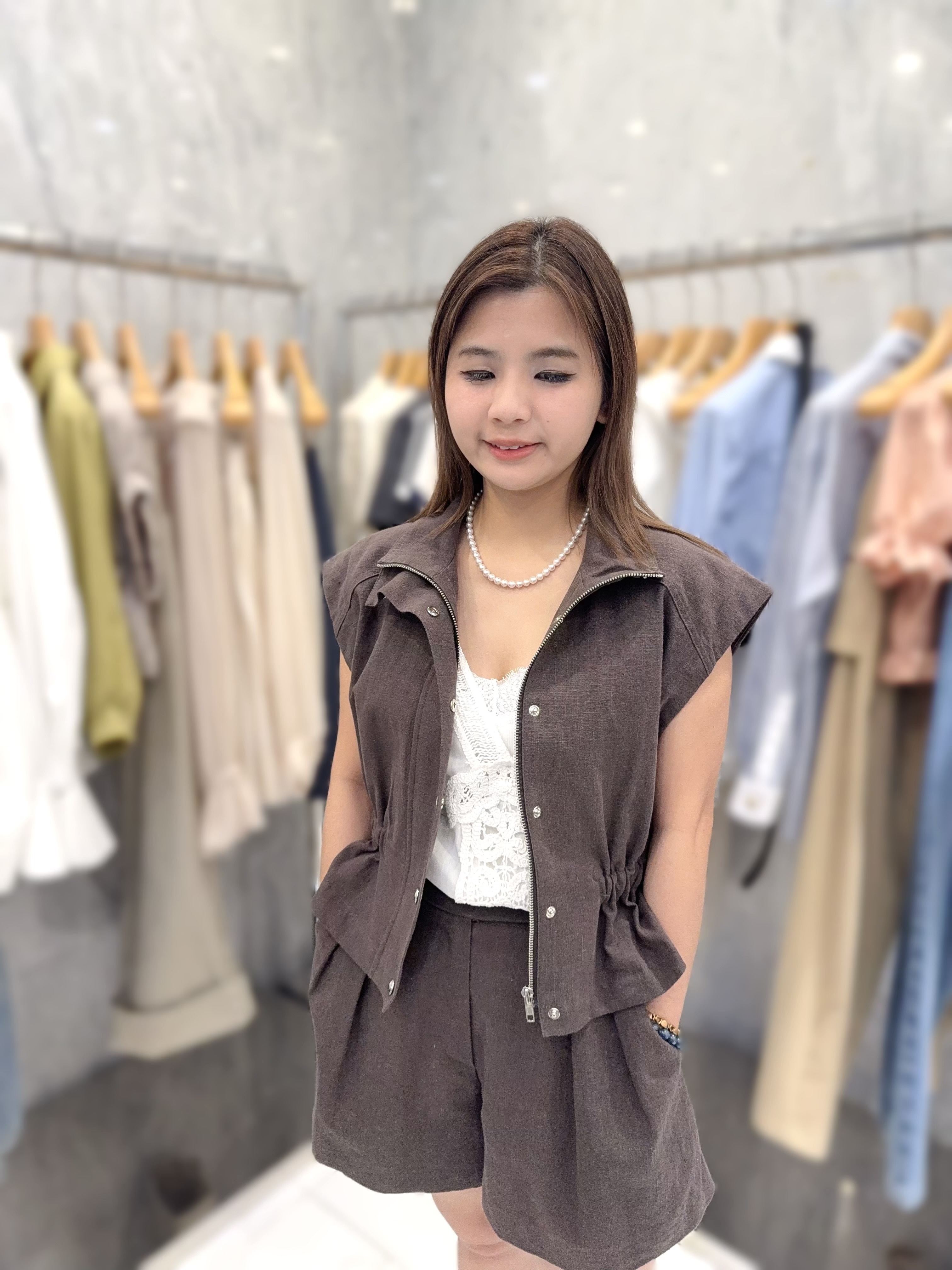 JY12  棉麻背心 胸44 長18.5 $739 ( 一口價)