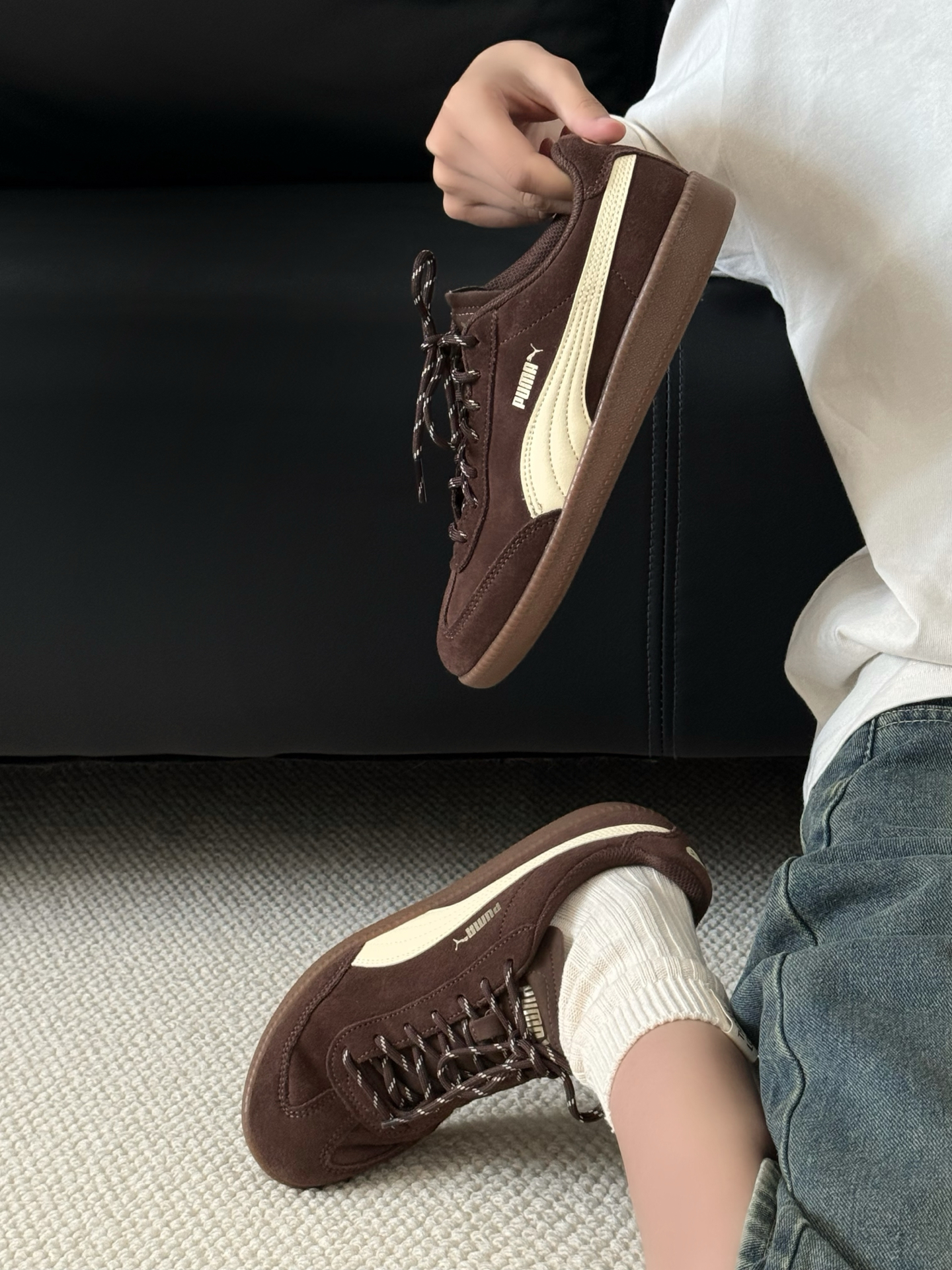 代購-Puma 9-T suede 復古底 麂皮 德訓鞋 復古可可 406756-01