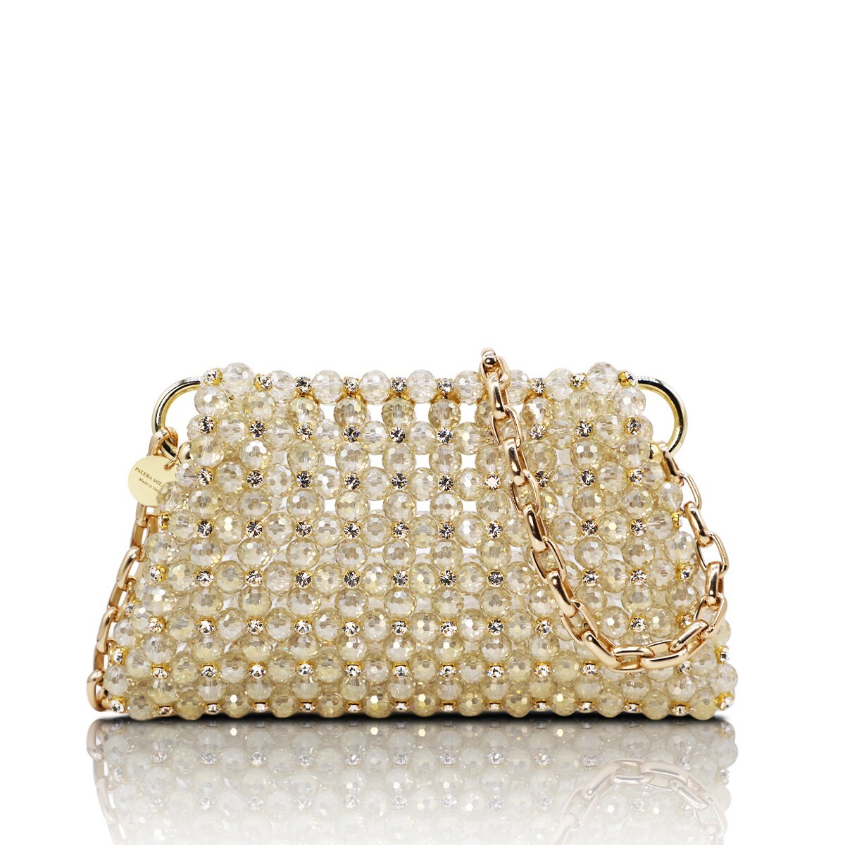 1PO0506-839 [PALERA MILANO] Jean's Selection - Crystal Pouch Gamboge Gold Hardware 100cm #BGCPOU-C10X10 (EU)