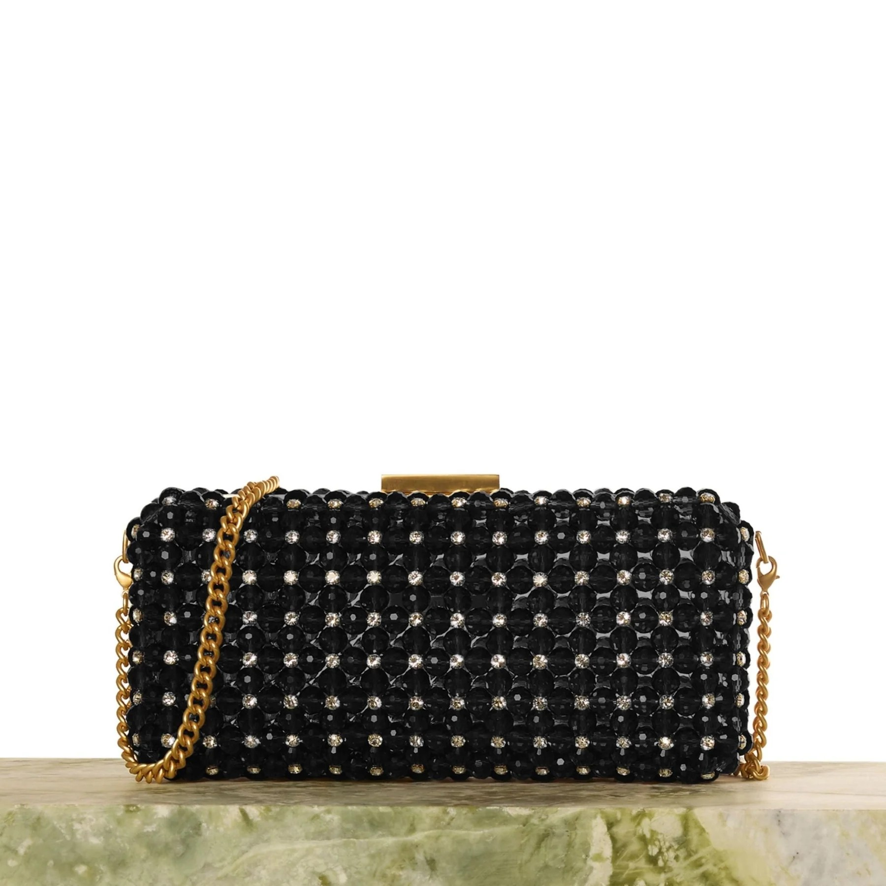 1PO0506-841 [PALERA MILANO] Jean's Selection - Clutch Edge Long Black Gold Hardware 100cm #BGCEDL-C10DBL (EU)