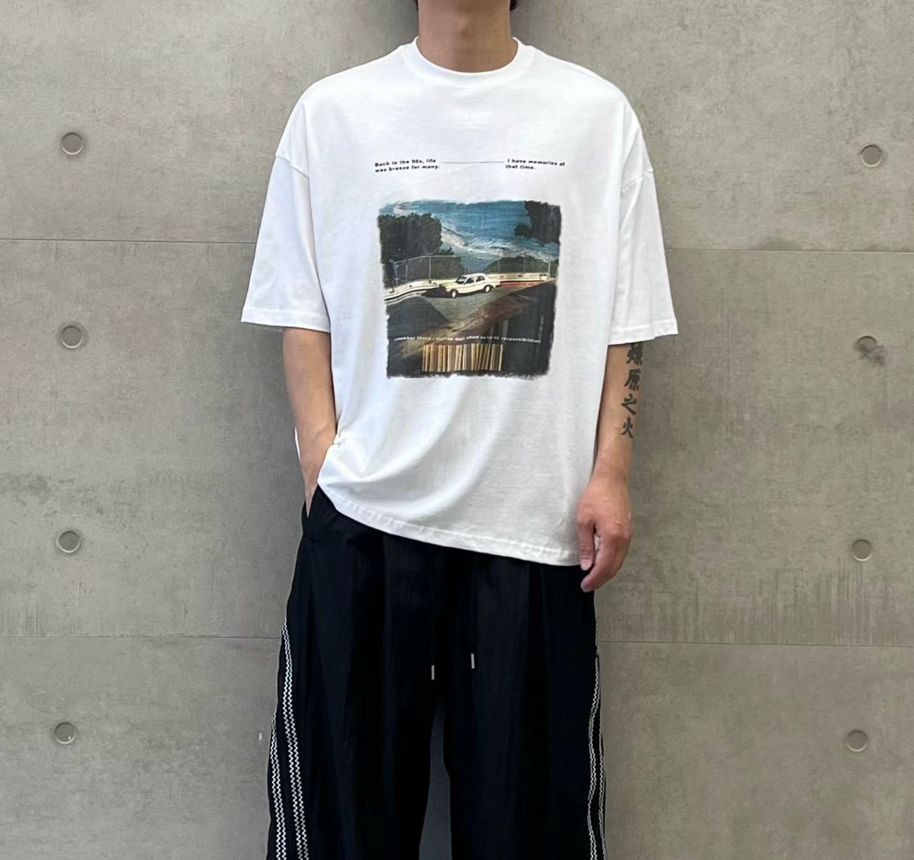 英文字圖案短袖Tee PULSE-237T