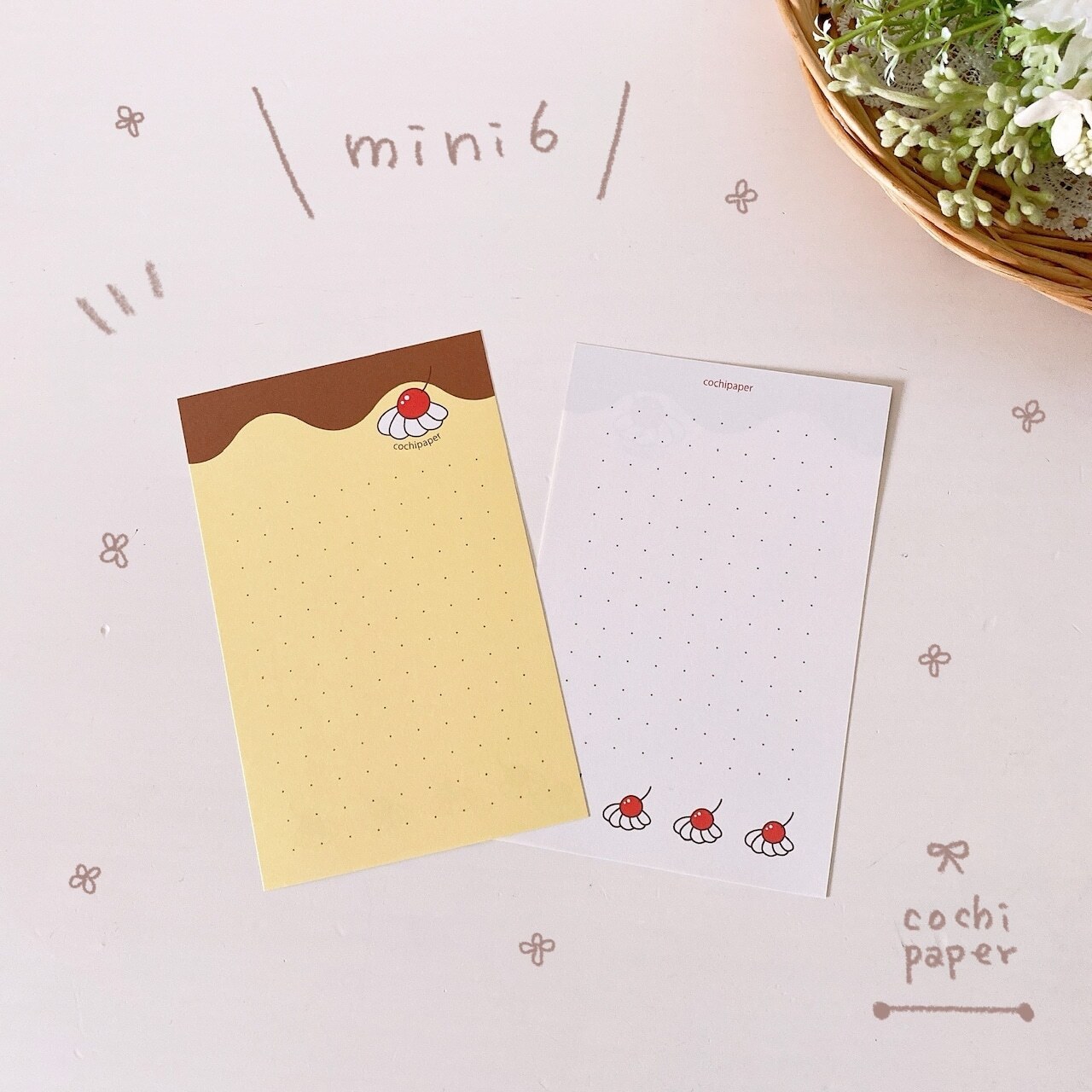 日本cochipaper．M6便簽活頁紙 布丁 M6D027