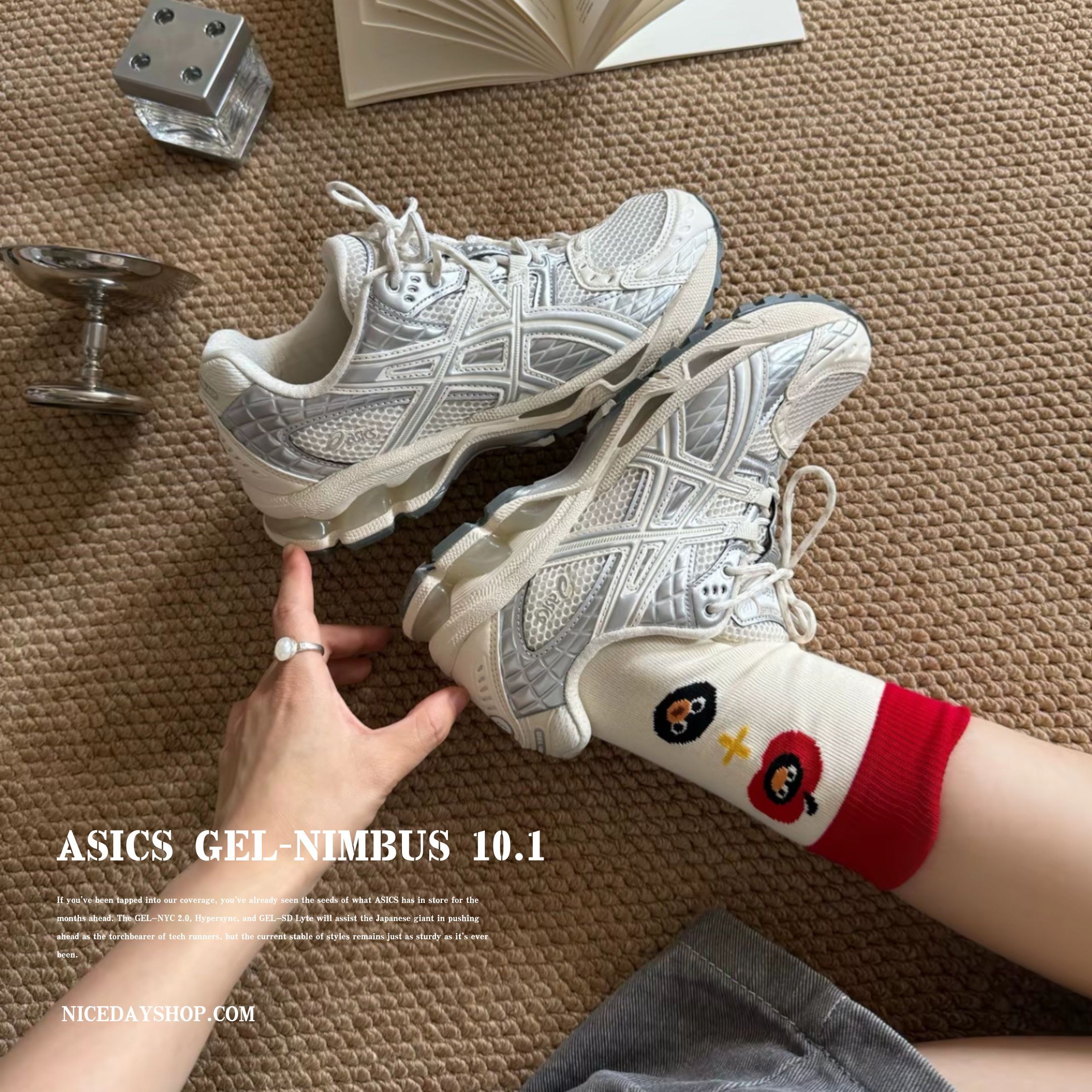 NICEDAY 代購 Asics Gel-Nimbus 10.1 銀灰色 寶藏鞋款 1203A929-100