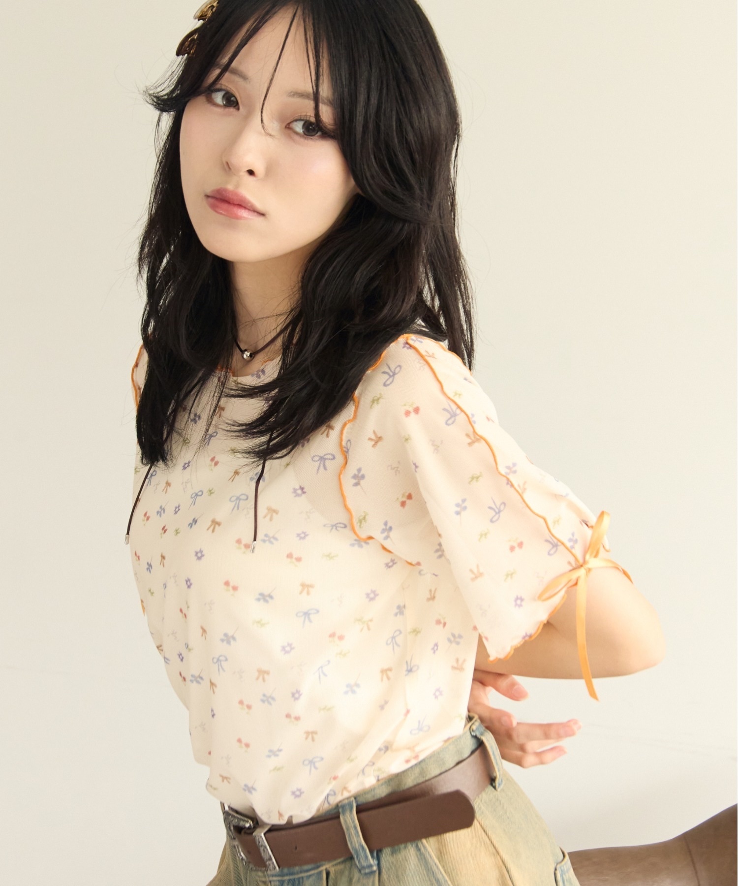 kutir / ribbon sheer mellow top