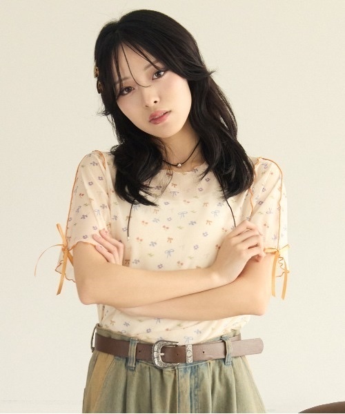 kutir / ribbon sheer mellow top