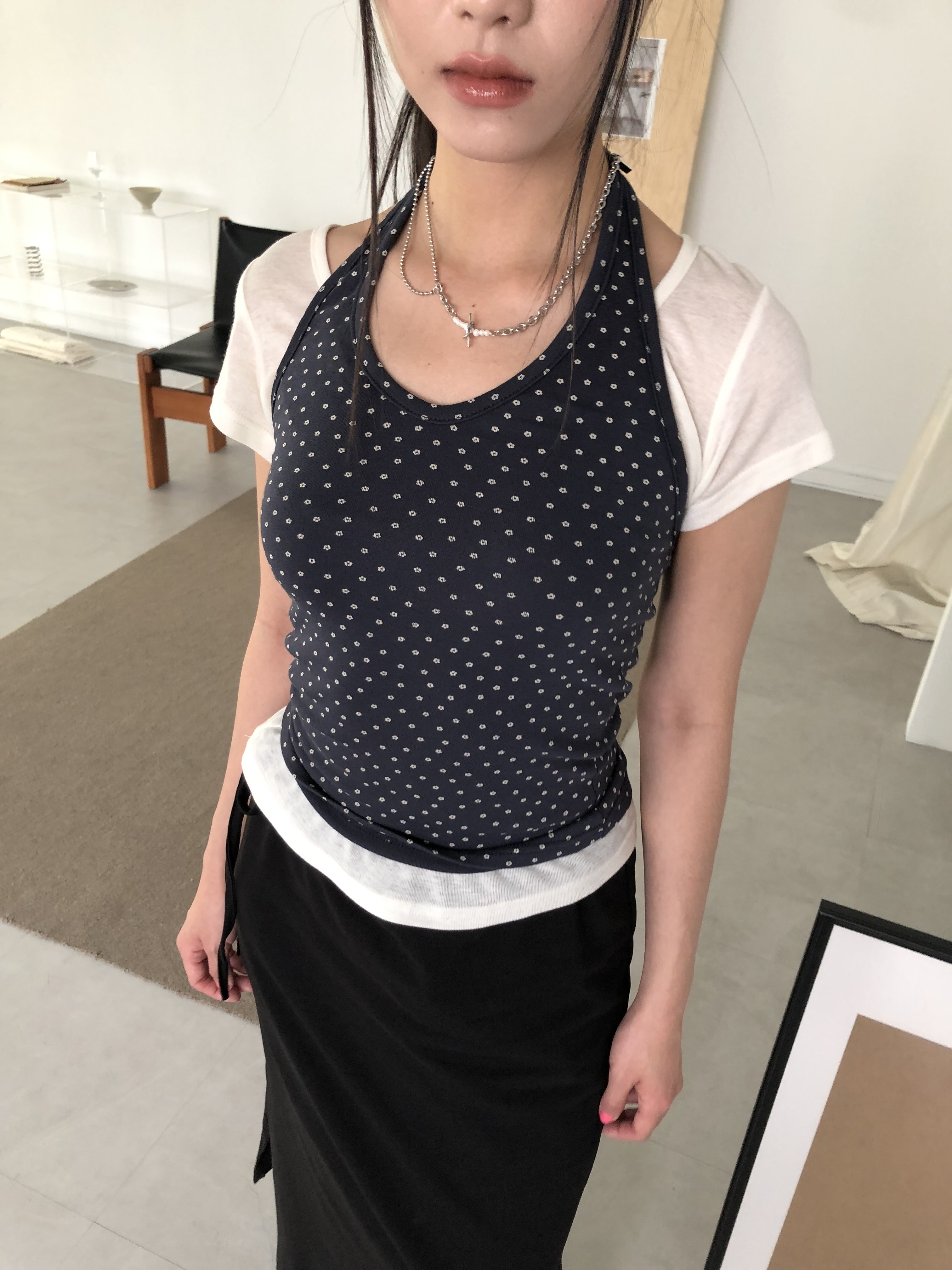 【discount】pony flower sleeveless #背心