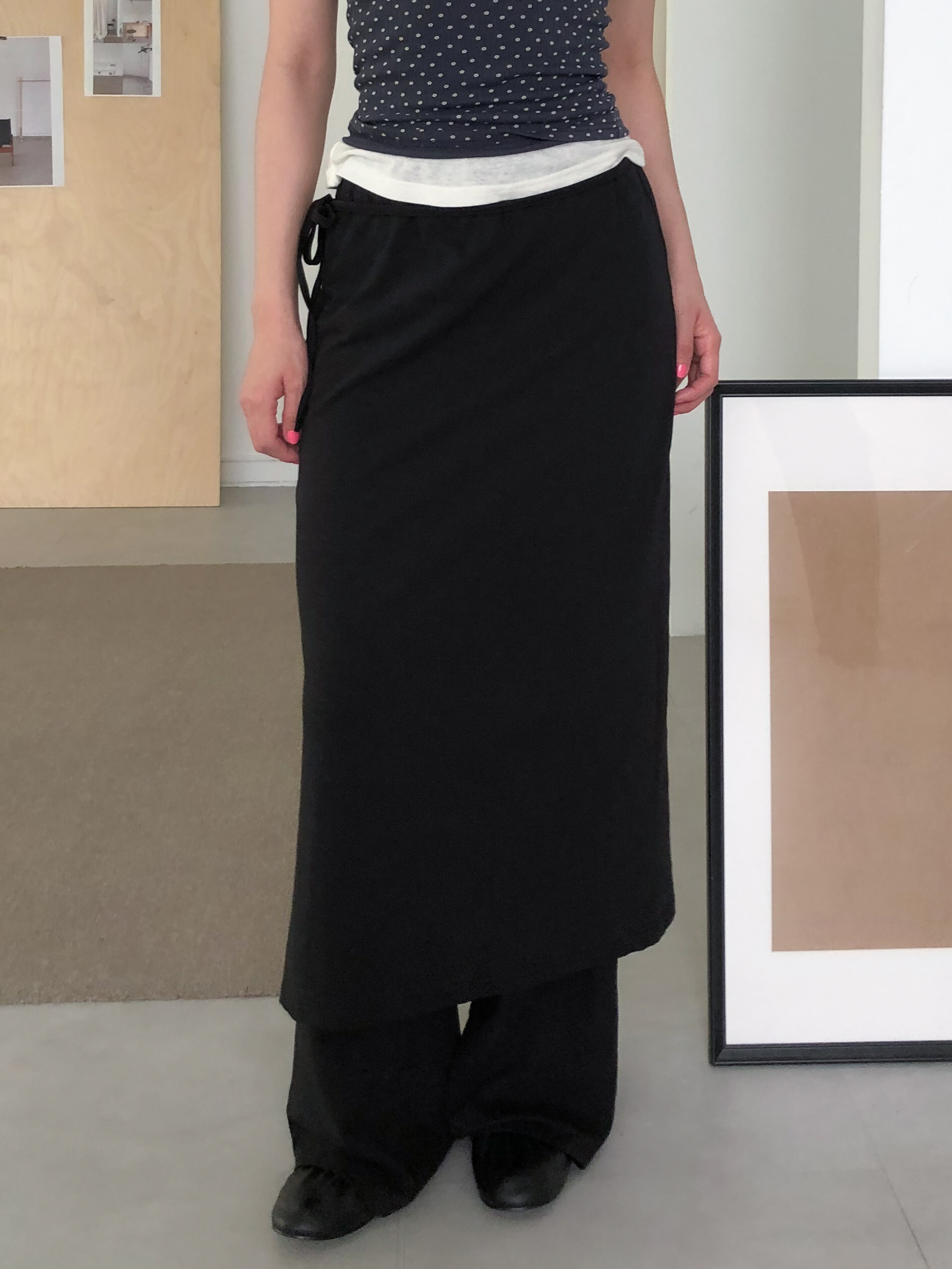 slit skirt pants #褲裙