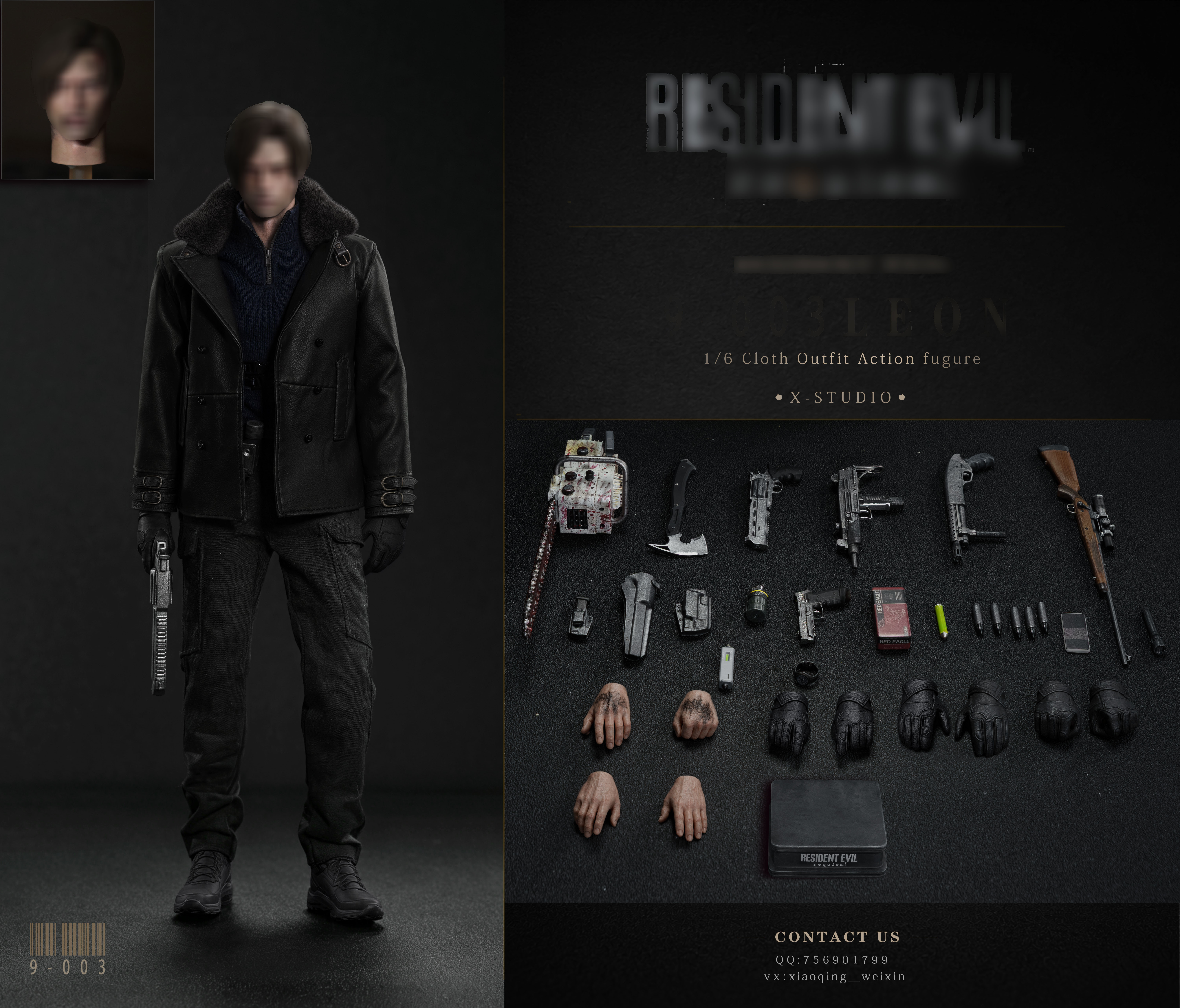 オブスキュア X-STUDIO- Bio 9-003 Agent Kennedy 1/6 Scale Cloth Outfi
