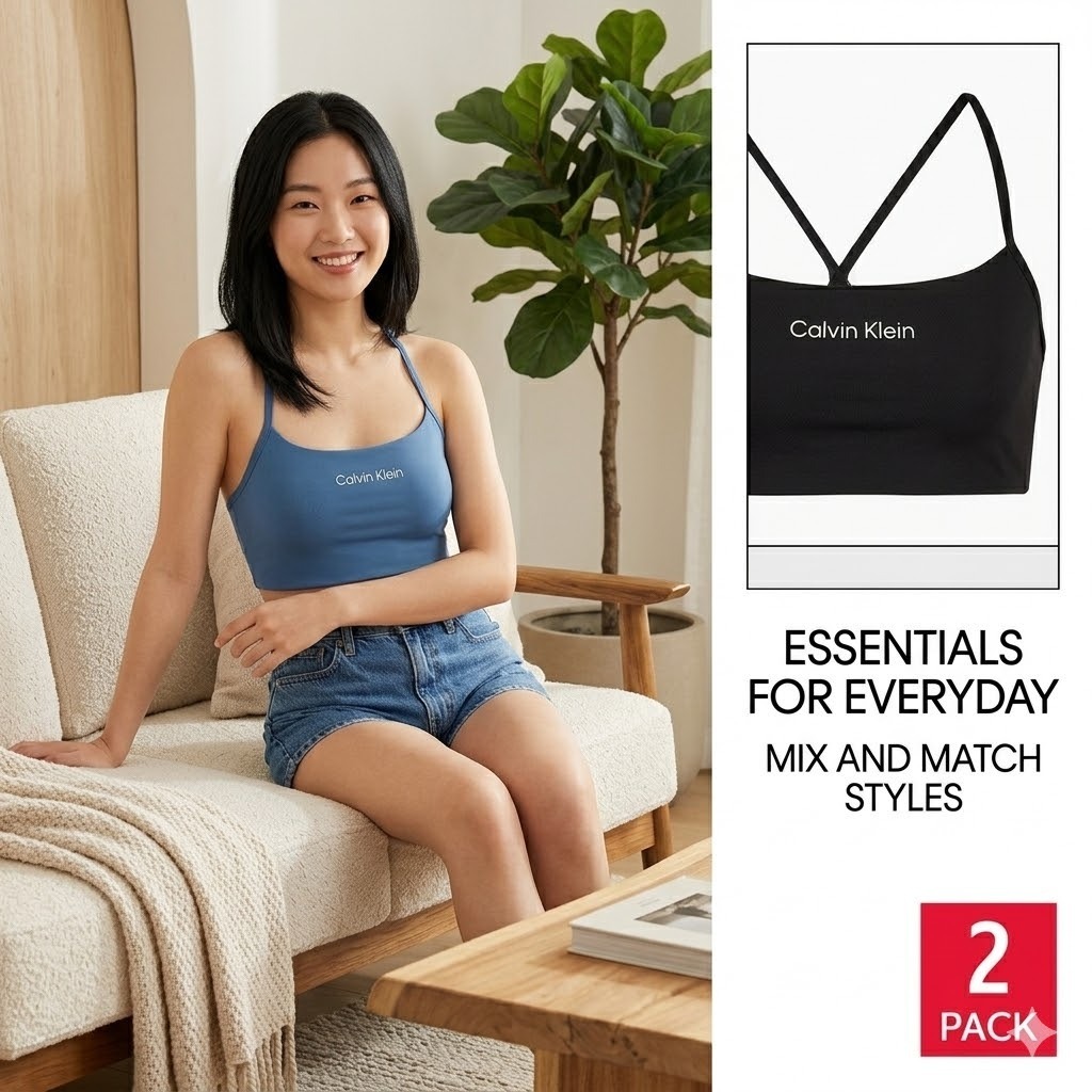 【預購】Calvin Klein H050633 女裝運動Bra (2件裝）
