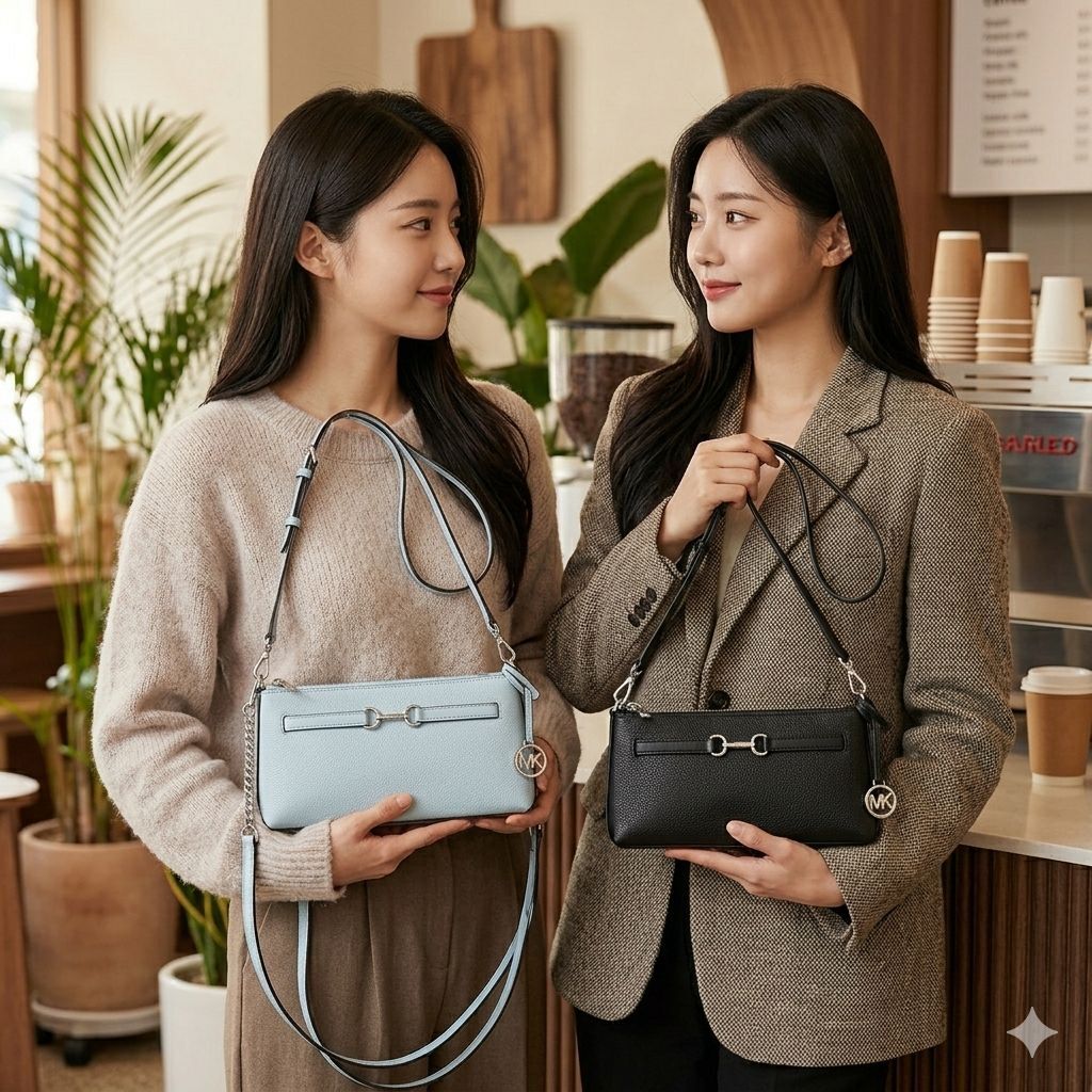 【預購】Michael Kors H050696 Carson小號斜孭袋（銀扣）