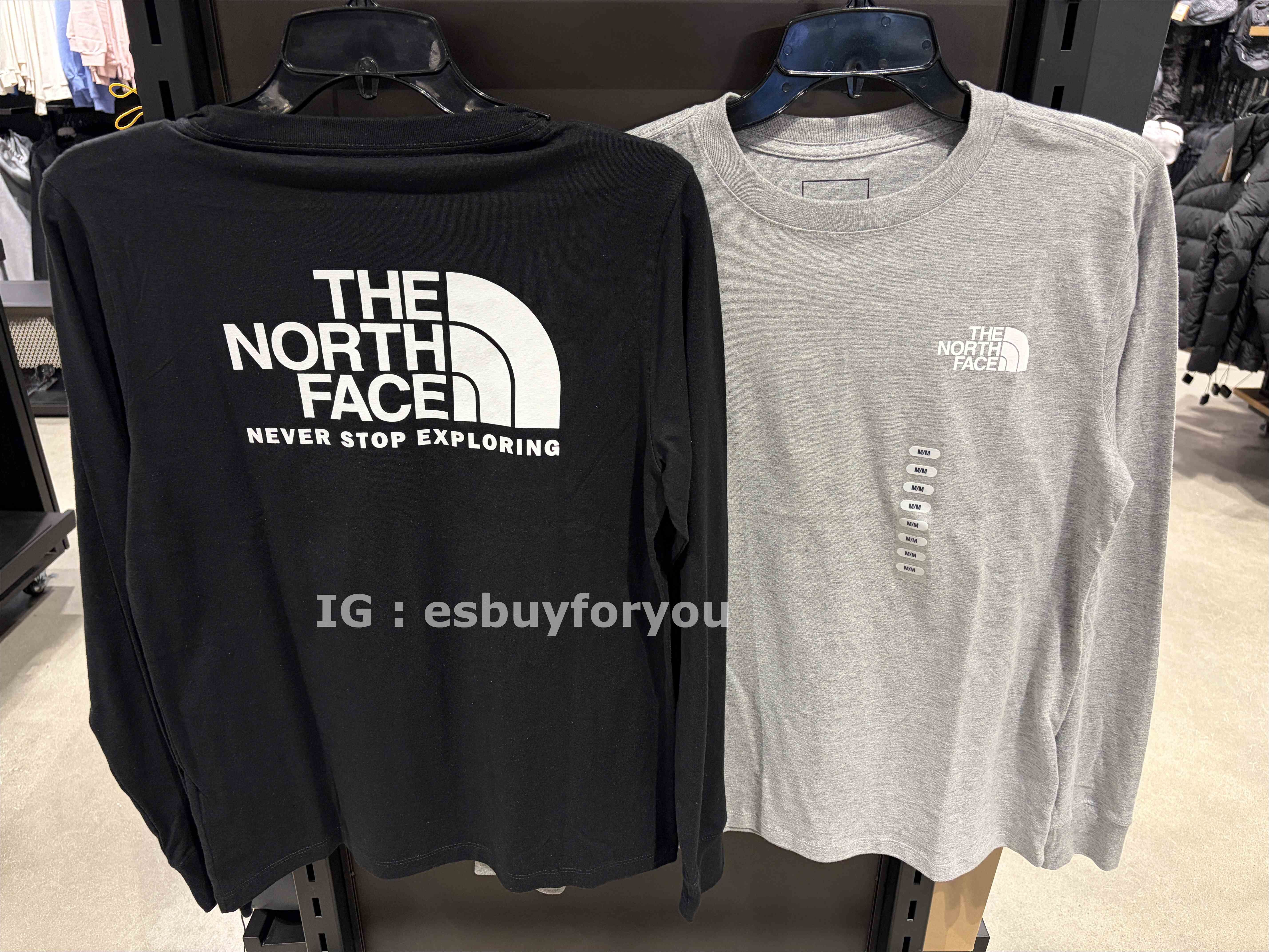 THE NORTH FACE 女大人 雙面LOGO 長TEE (前小後大)