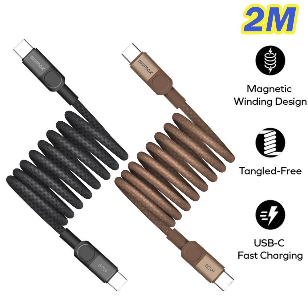 MOMAX -Mag.Link 60W USB-C to USB-C 磁吸充電線 2M (DC61)