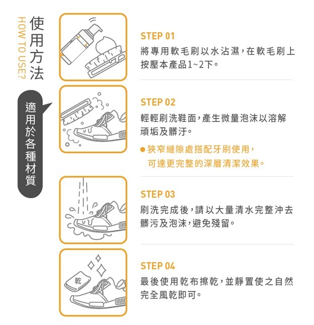 免送洗球鞋清潔教學：洗鞋特工4大去污步驟，輕鬆溶解頑垢