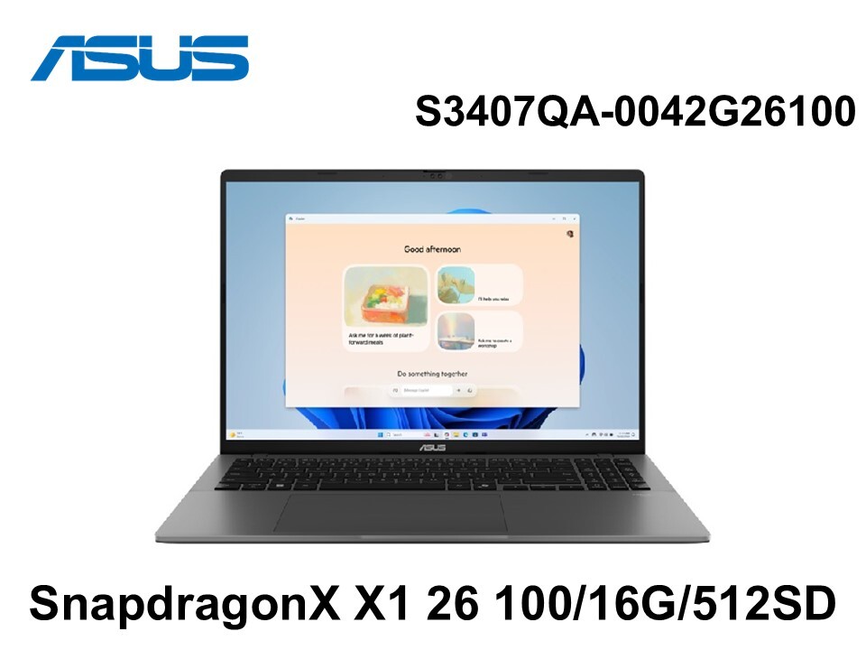 ASUS Vivobook S14 S3407QA-0042G26100 夜幕灰 14吋筆電Copilot+ PC