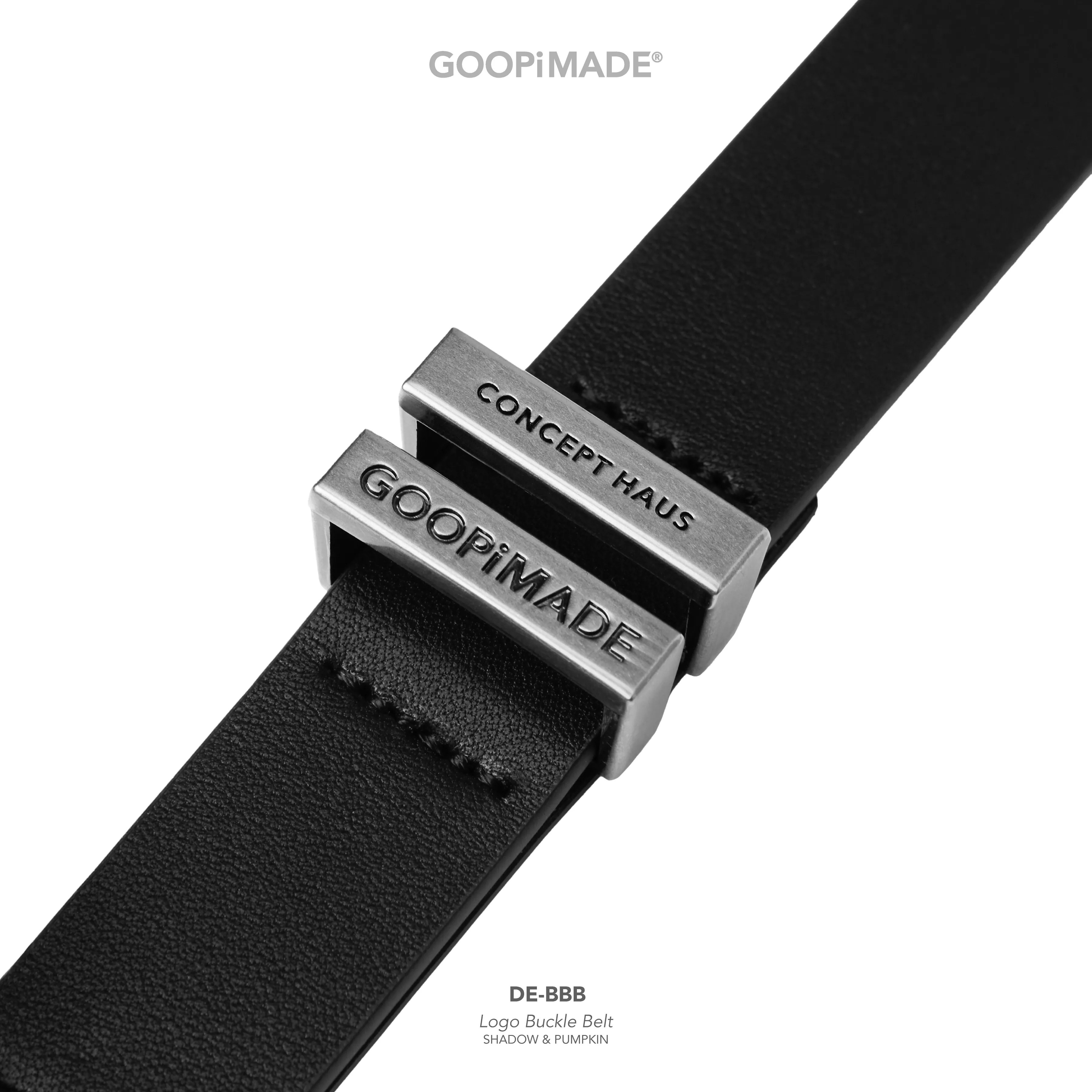 GOOPiMADE] DE-BBB Logo Buckle Belt