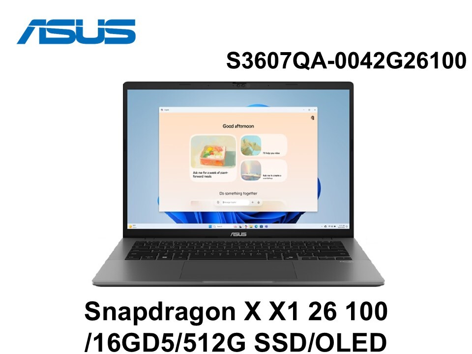 ASUS Vivobook S16 S3607QA-0042G26100 夜幕灰 16吋筆電Copilot+ PC