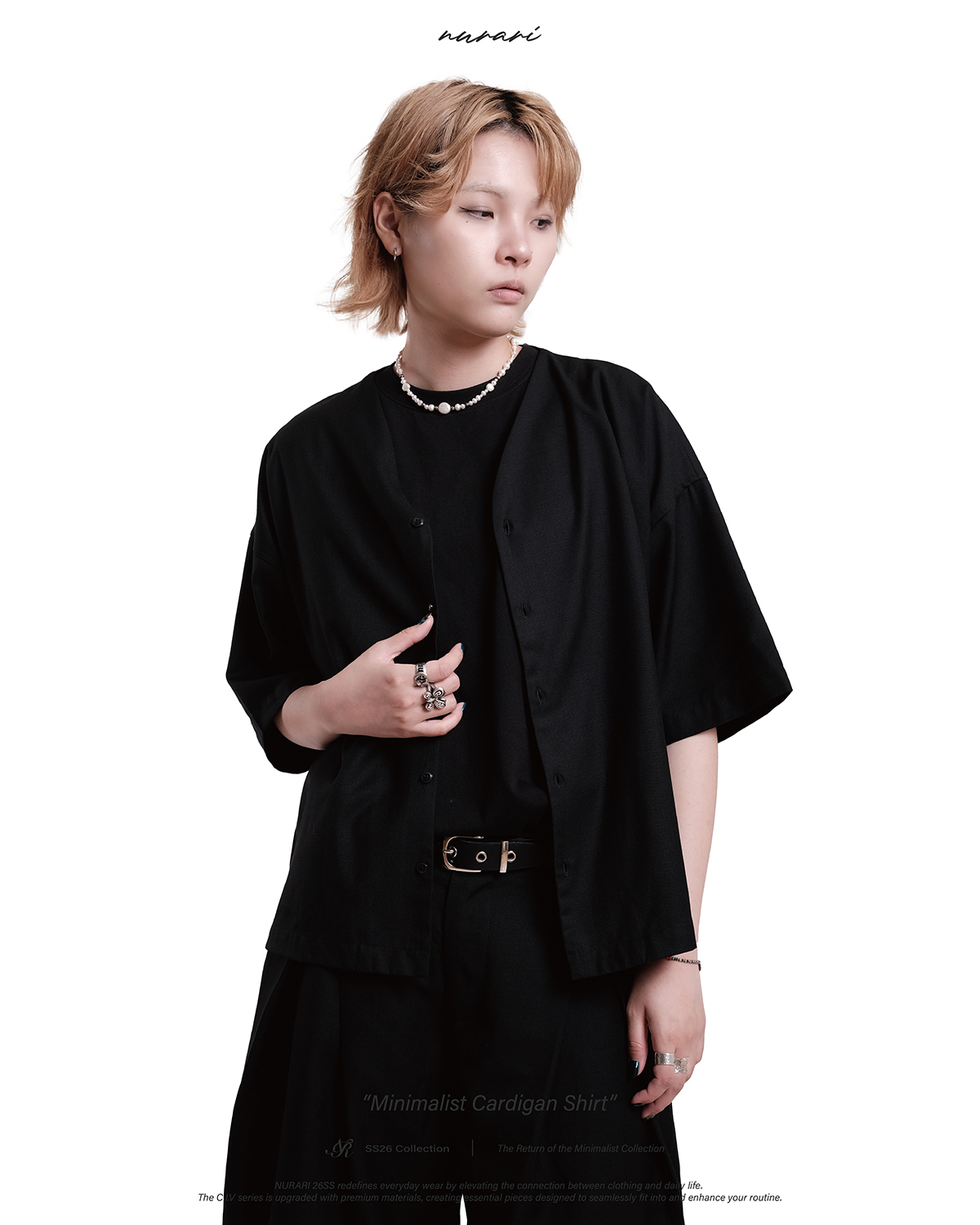 Nurari 極簡開襟襯衫｜Civ. Minimalist Cardigan Shirt（26SS）