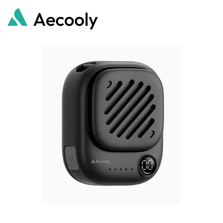 Aecooly 的骰頸掛式風扇 Click 01 (背夾款) NK01 - 黑色