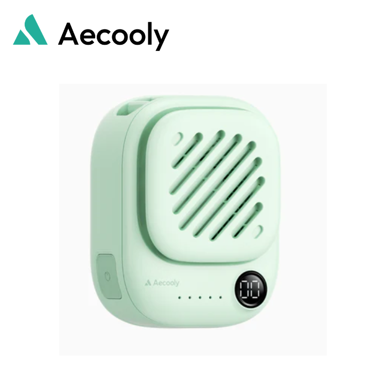 Aecooly 的骰頸掛式風扇 Click 01 (背夾款) NK01 - 綠色