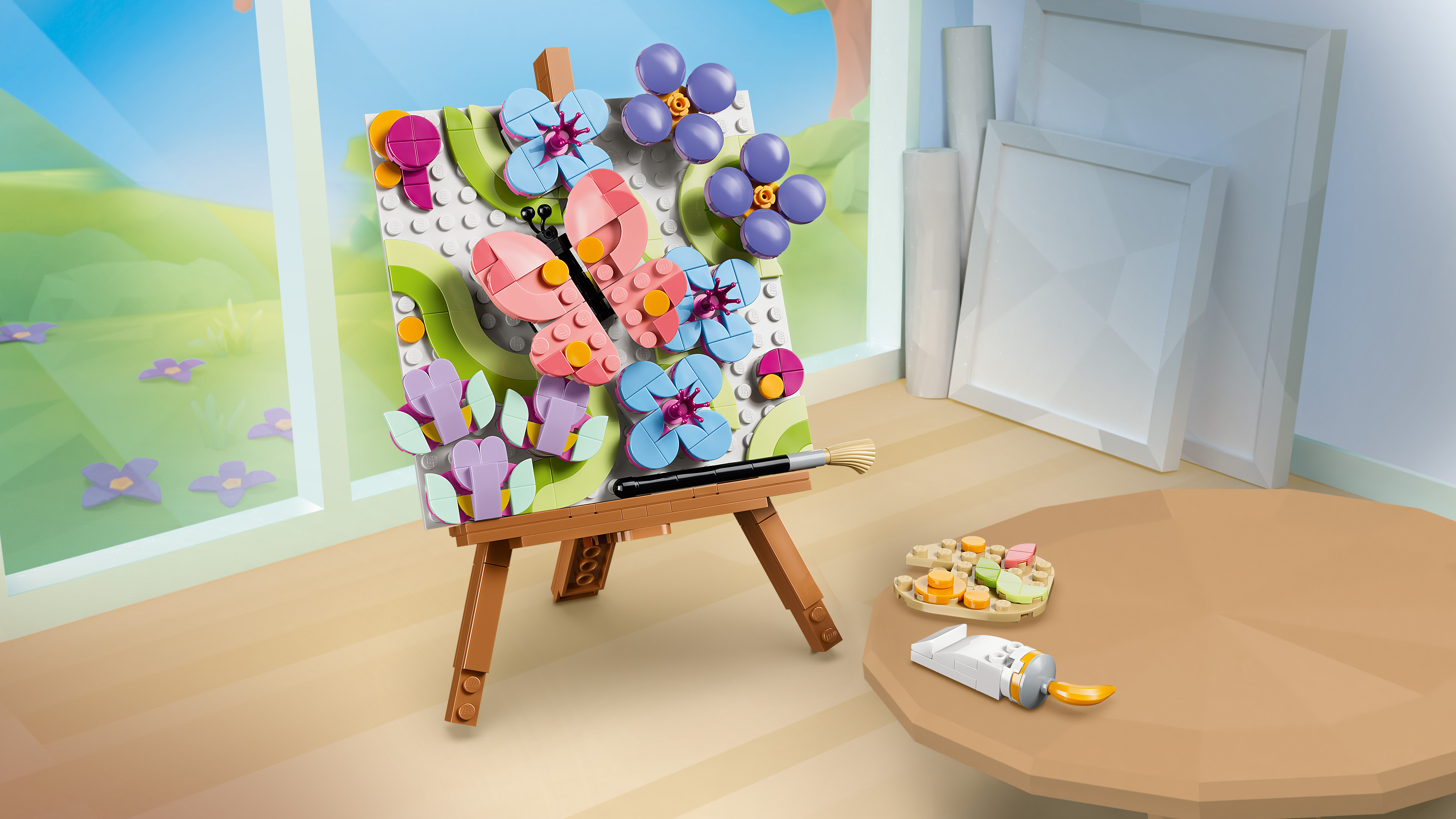31390 花卉藝術裝飾畫作