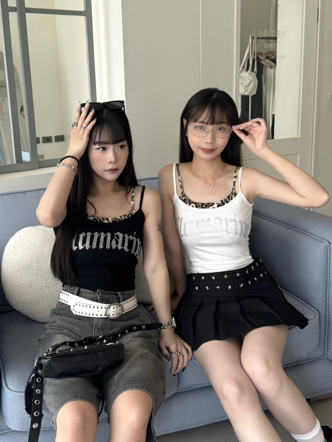 細鑽閃爍瞬間! 復古豹紋拼接bra top