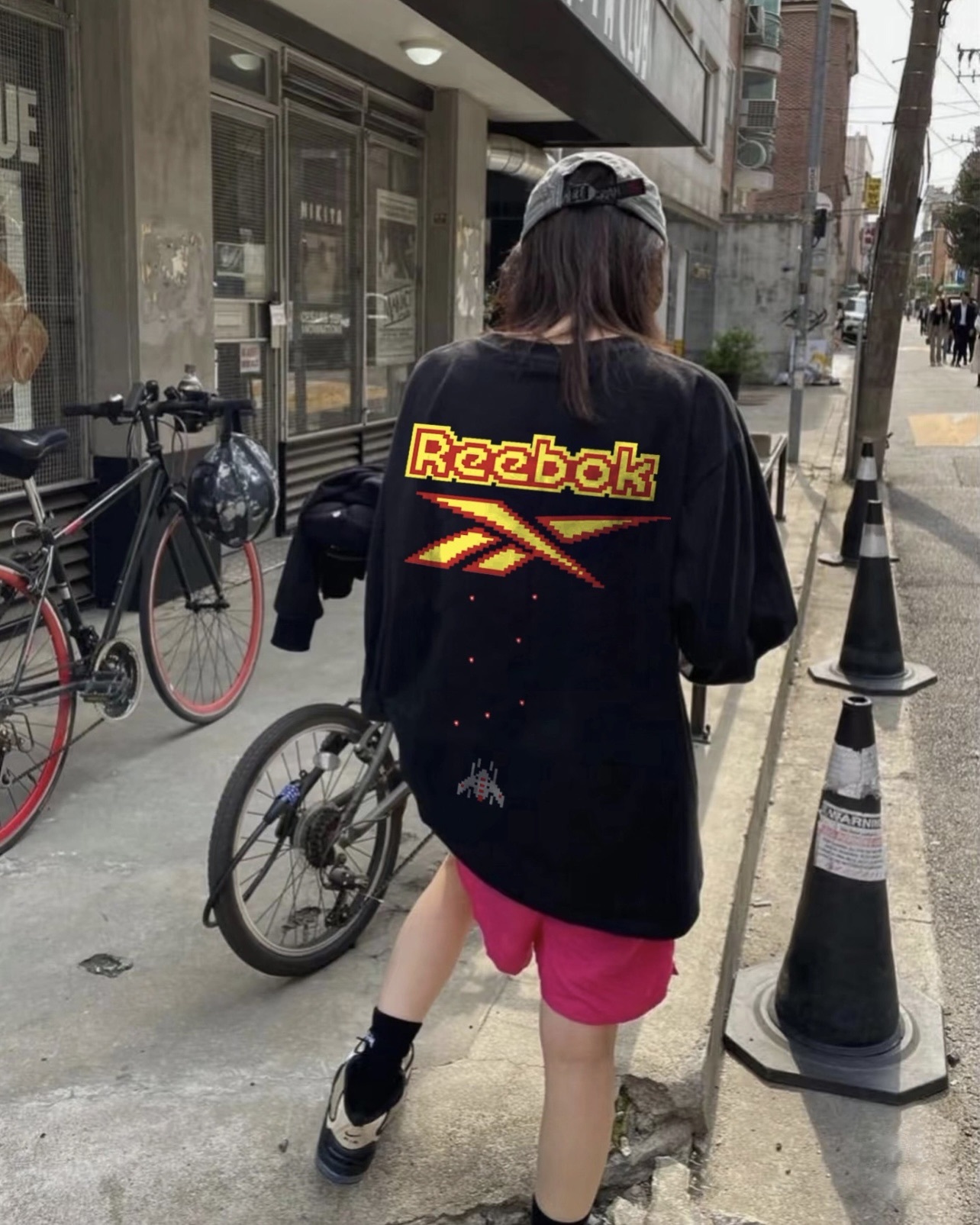 #預購 Reebok 280G 美式重磅 像素印花 純棉休閒 圓領短踢 四色