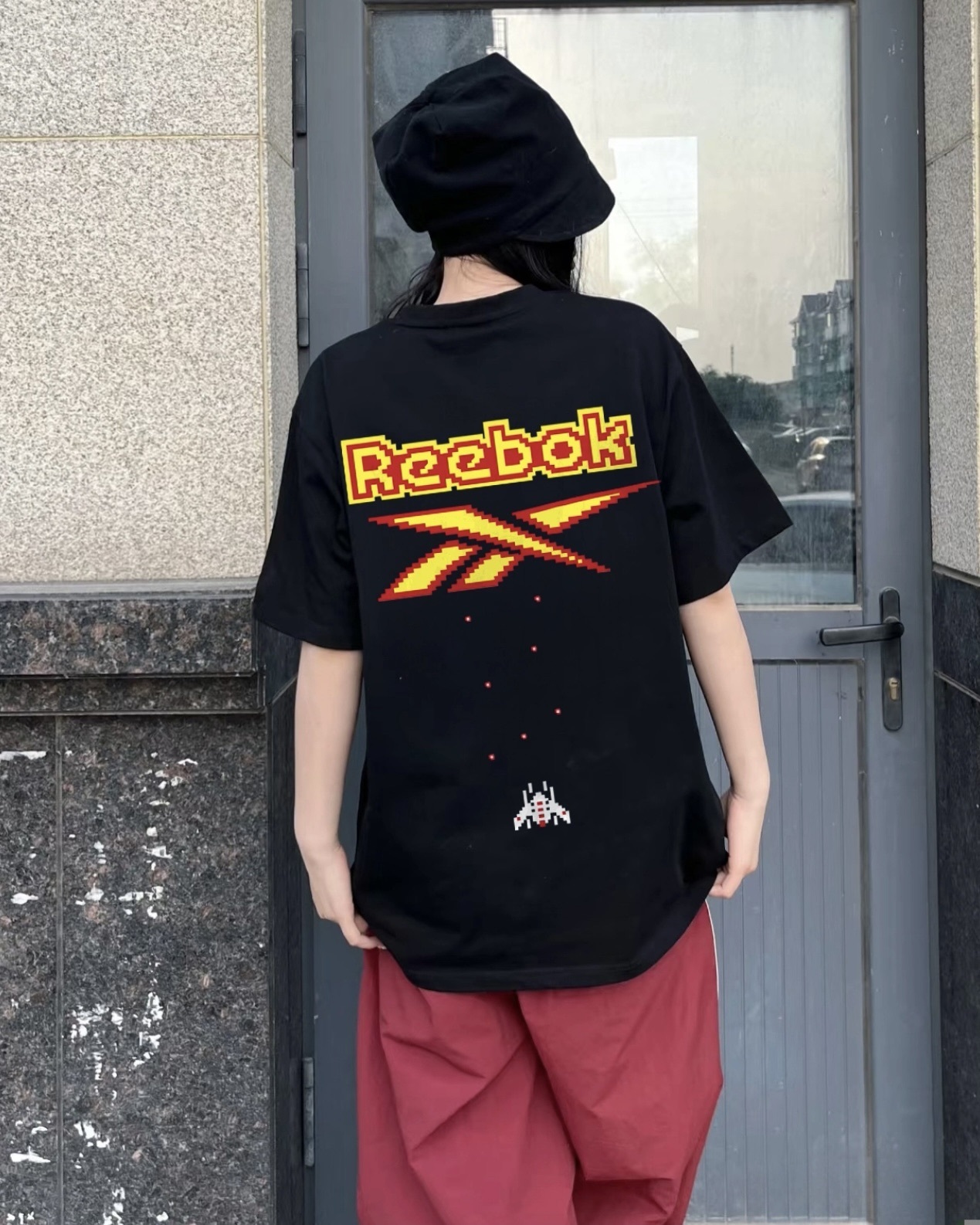 #預購 Reebok 280G 美式重磅 像素印花 純棉休閒 圓領短踢 四色