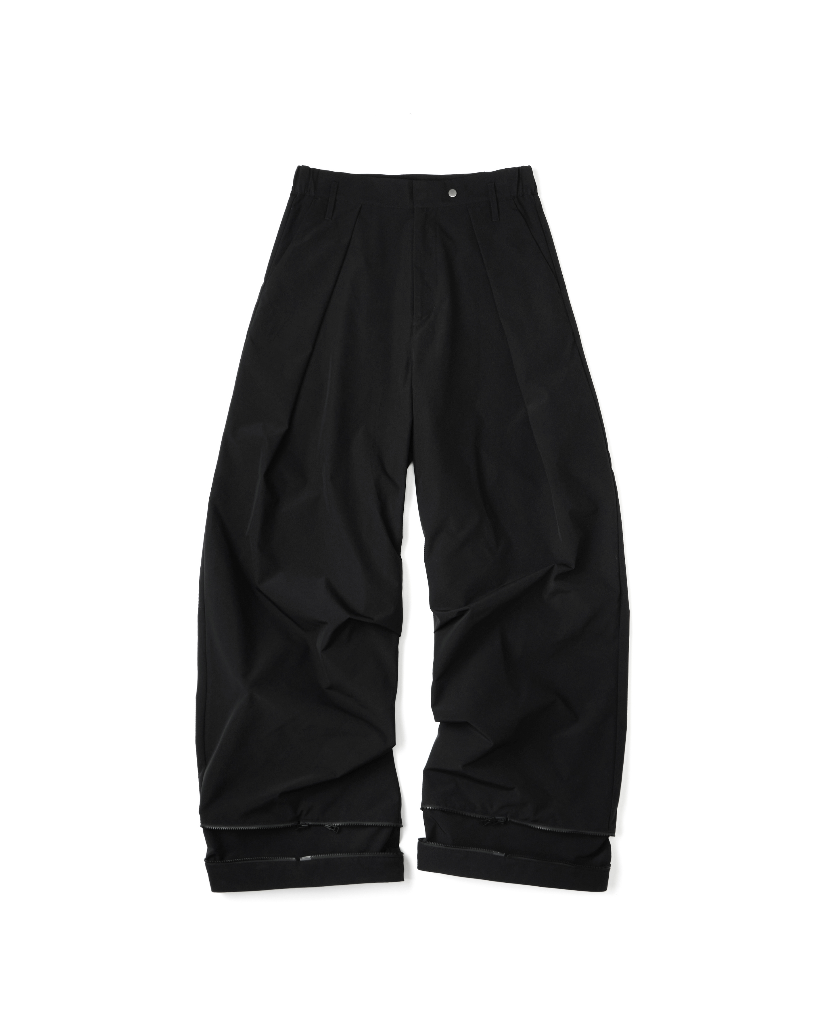 GOOPiMADE WX-P1 Zip-Extension Wide Trousers - Black