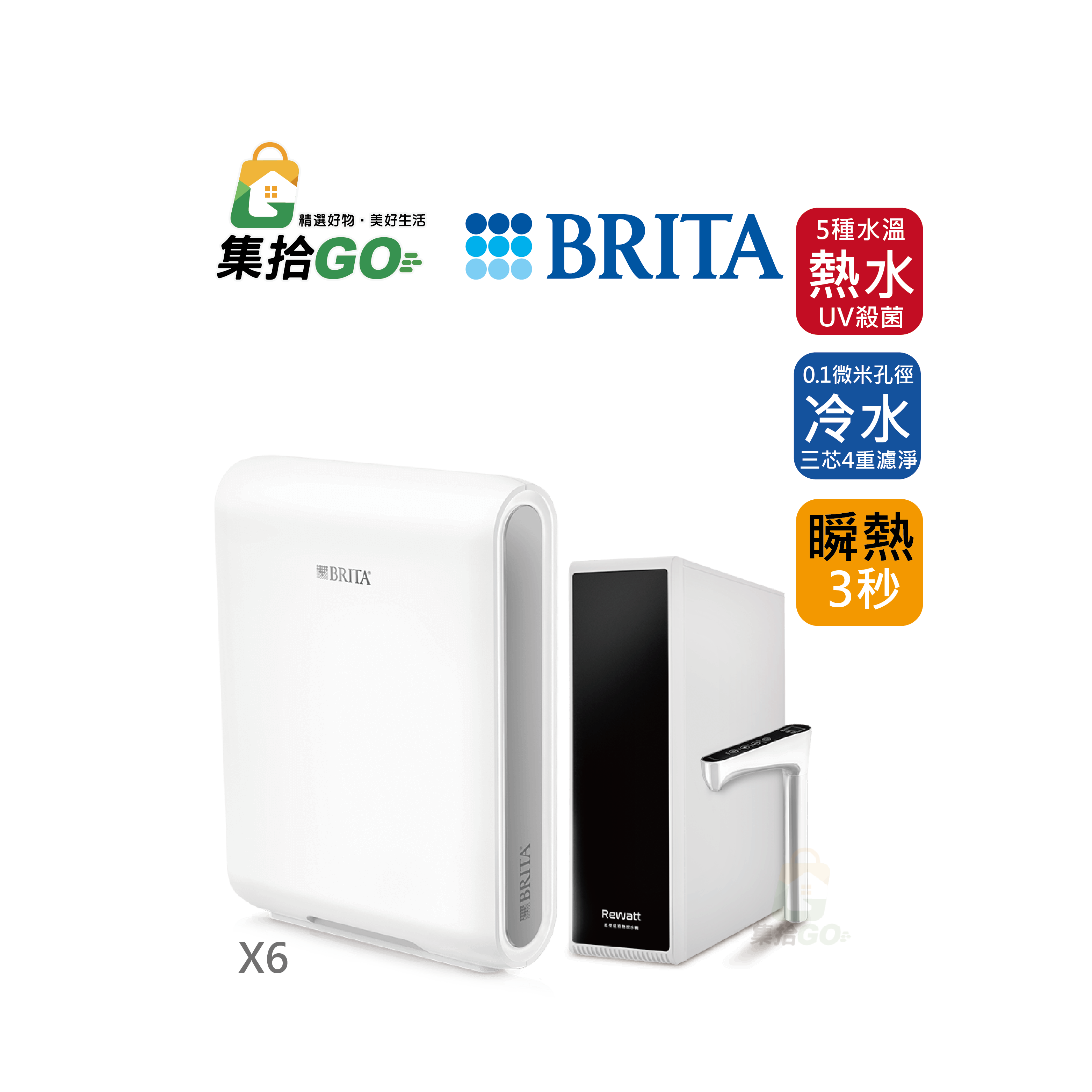 BRITA mypure pro X6+Rewatt