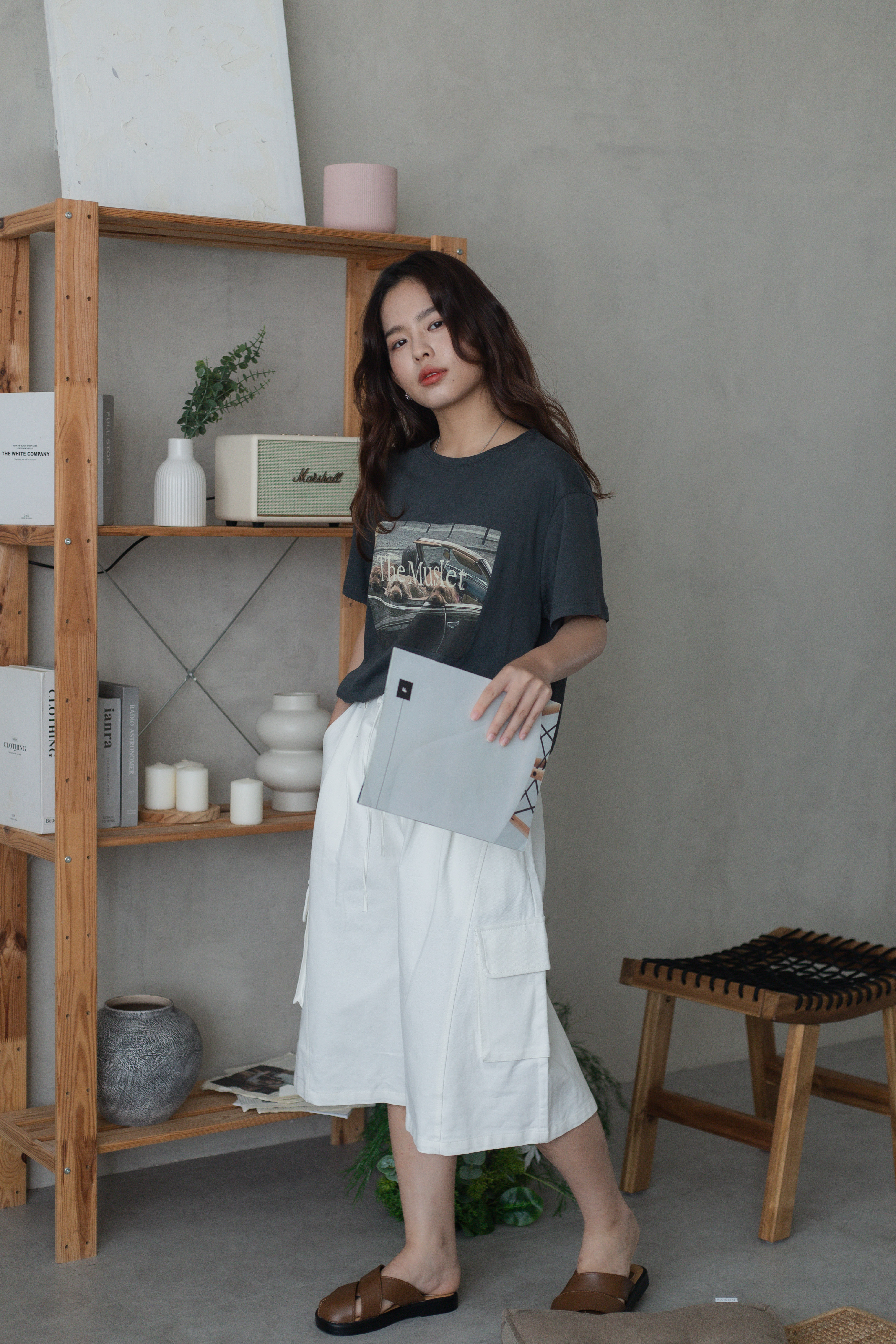 Veilon Cargo Culottes White - 2737PLWHI