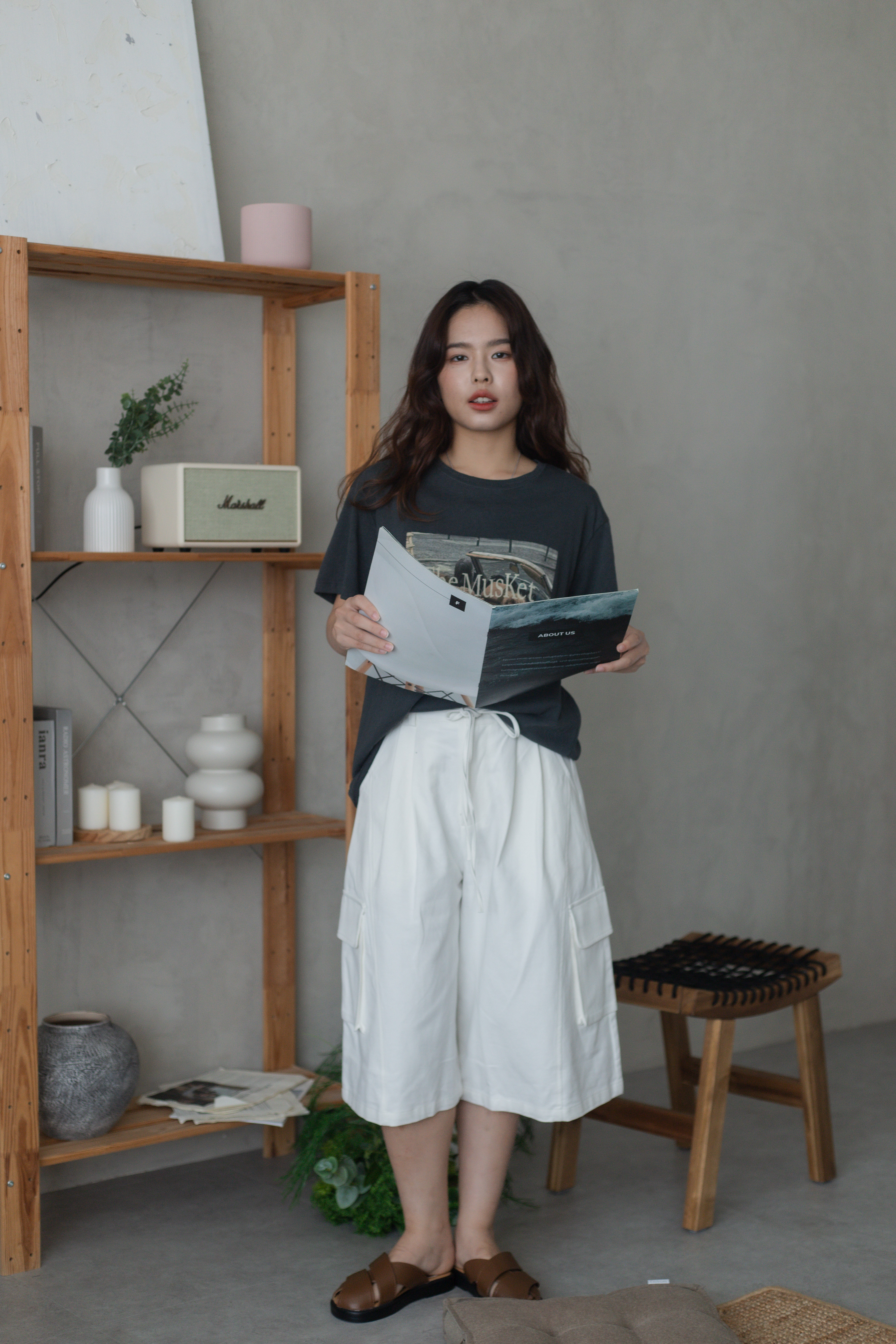 Veilon Cargo Culottes White - 2737PLWHI