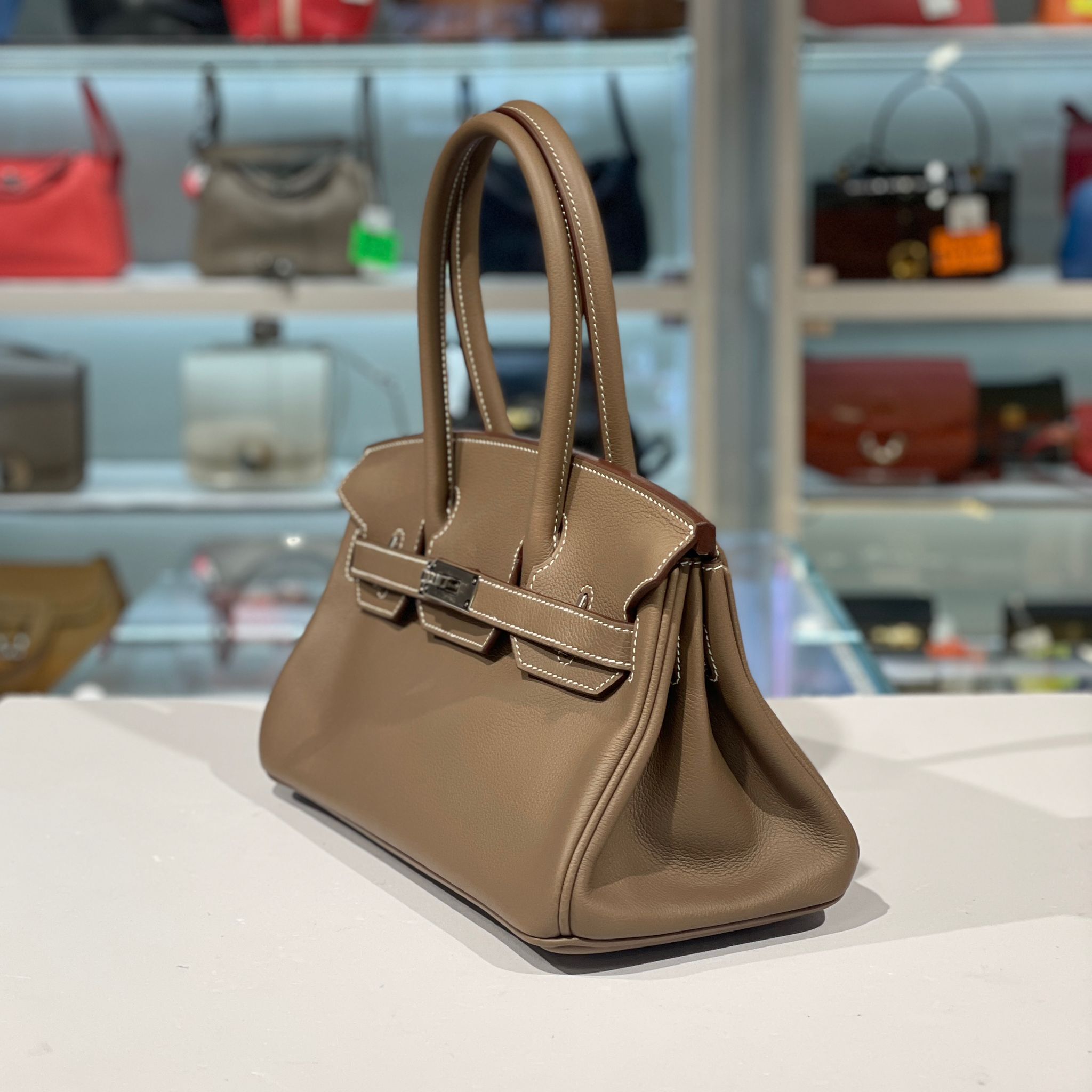 全新HERMES Birkin Shoulder Light 29 G STAMP 18 大象灰 Etoupe Evercolor皮 银扣 #BRAND NEW #香榭站正品