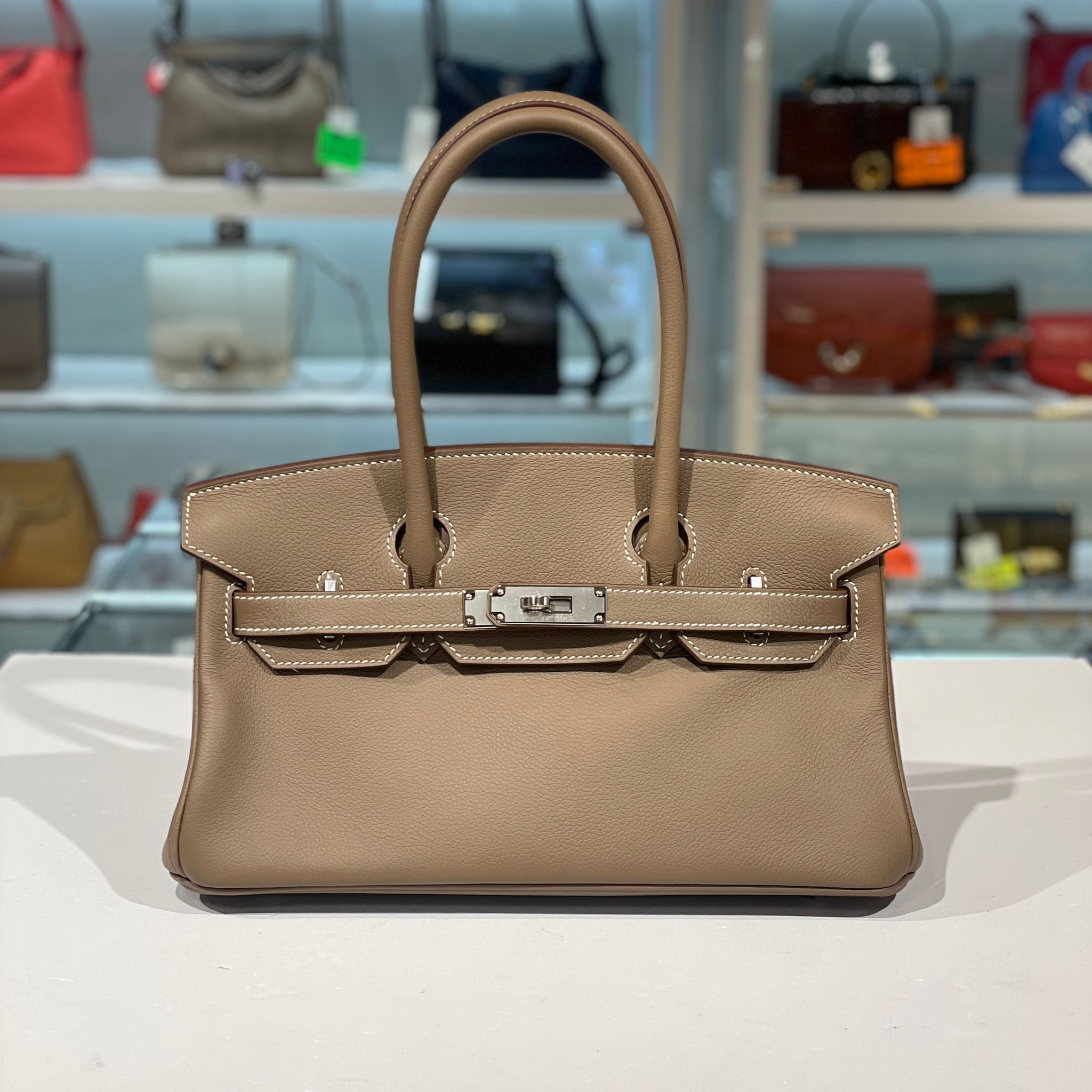 全新HERMES Birkin Shoulder Light 29 G STAMP 18 大象灰 Etoupe Evercolor皮 银扣 #BRAND NEW #香榭站正品
