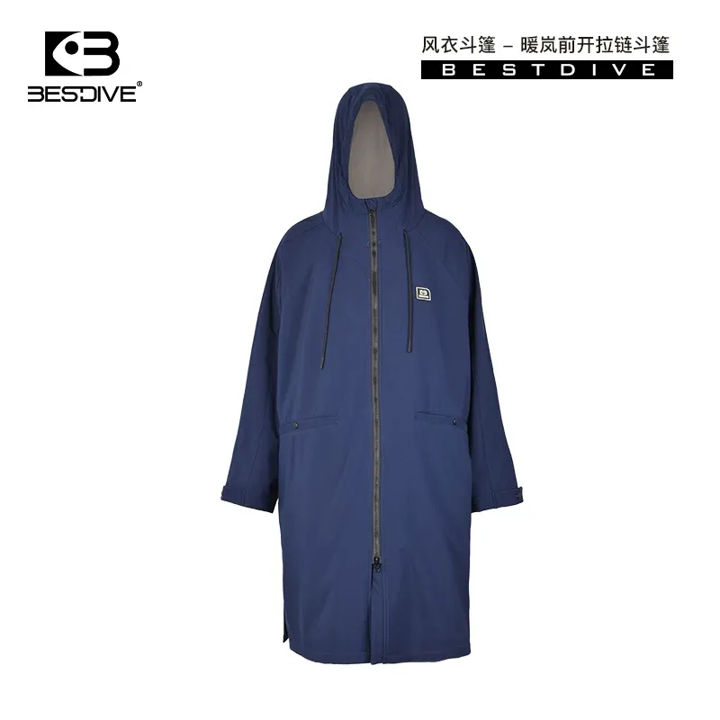 ▲預購 BESTDIVE 暖嵐前開式 0.9mm 防風斗篷 毛巾衣