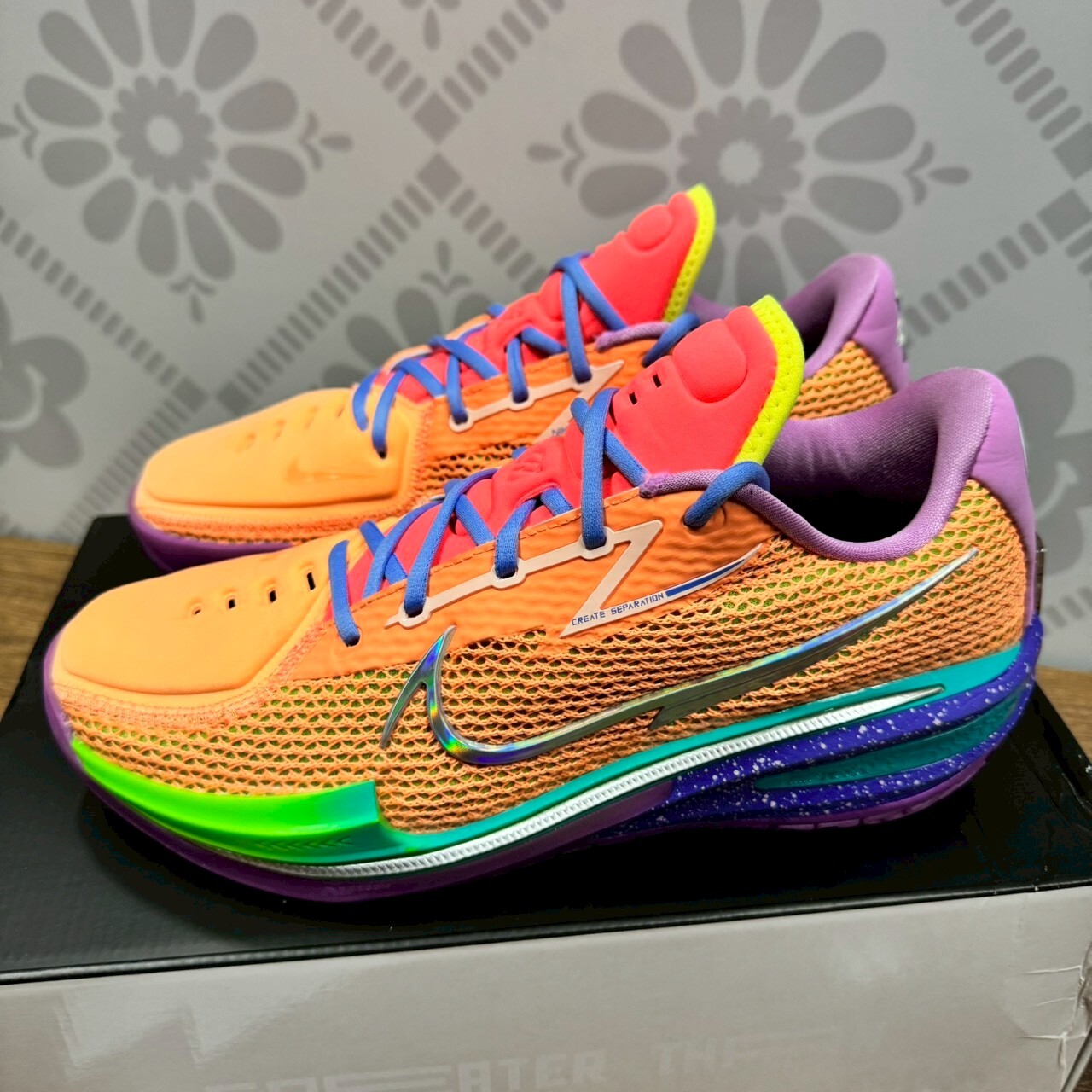 現貨在店【二手商品 US10/28CM 】Dylan Harper x NIKE AIR ZOOM GT.CUT 1  PE 橘色 彩色 實戰 籃球鞋【CZ0176-800】GTCUT1 GTCUT