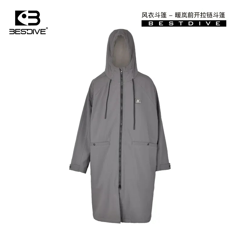 ▲預購 BESTDIVE 暖嵐前開式 0.9mm 防風斗篷 毛巾衣