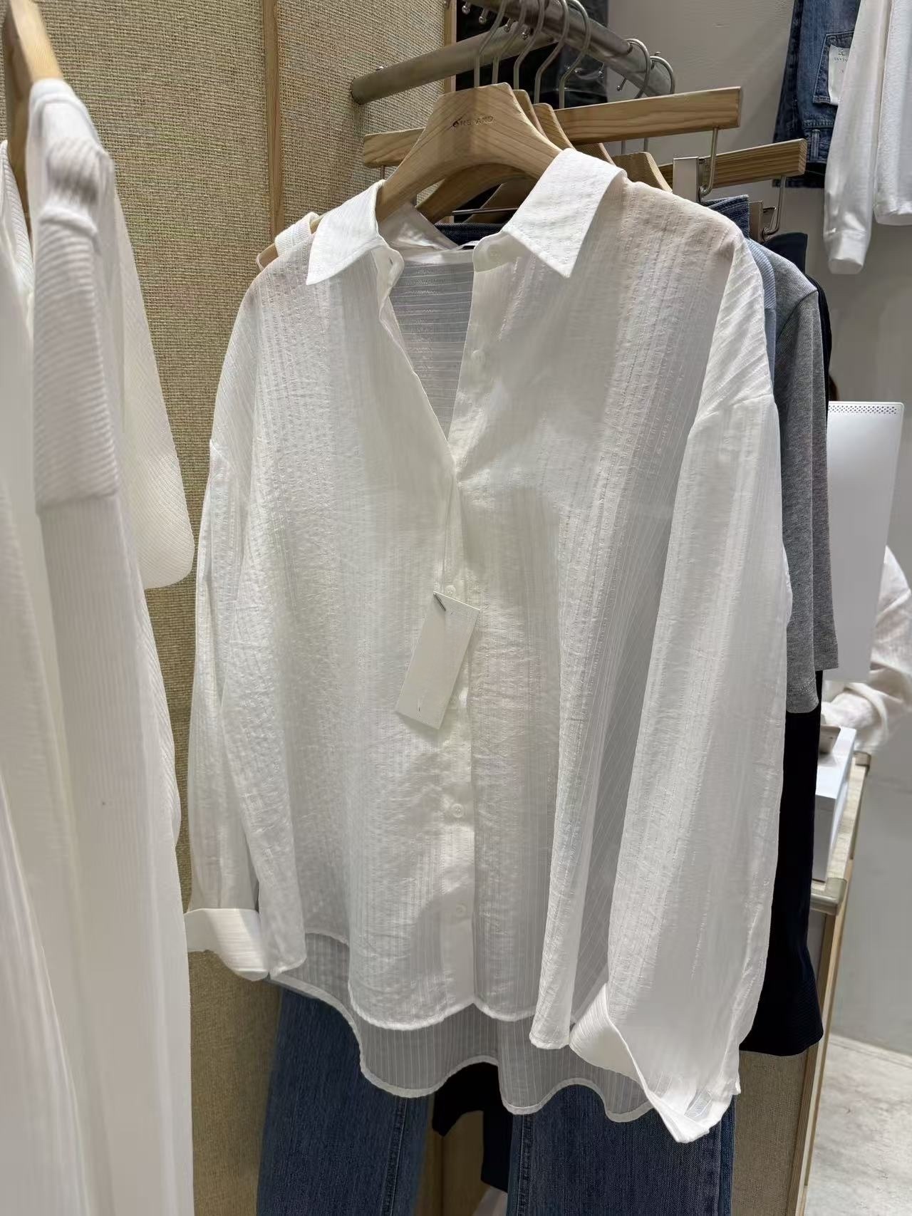 正韓知性細條紋襯衫