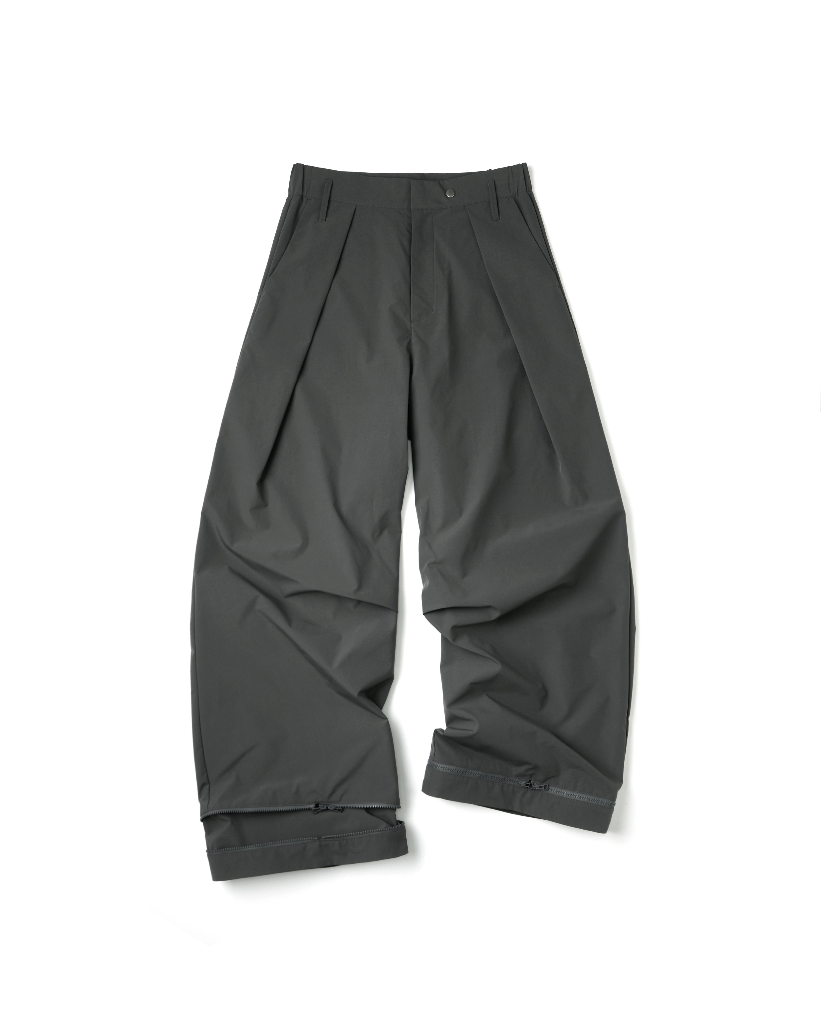 GOOPiMADE WX-P1 Zip-Extension Wide Trousers - Mocha