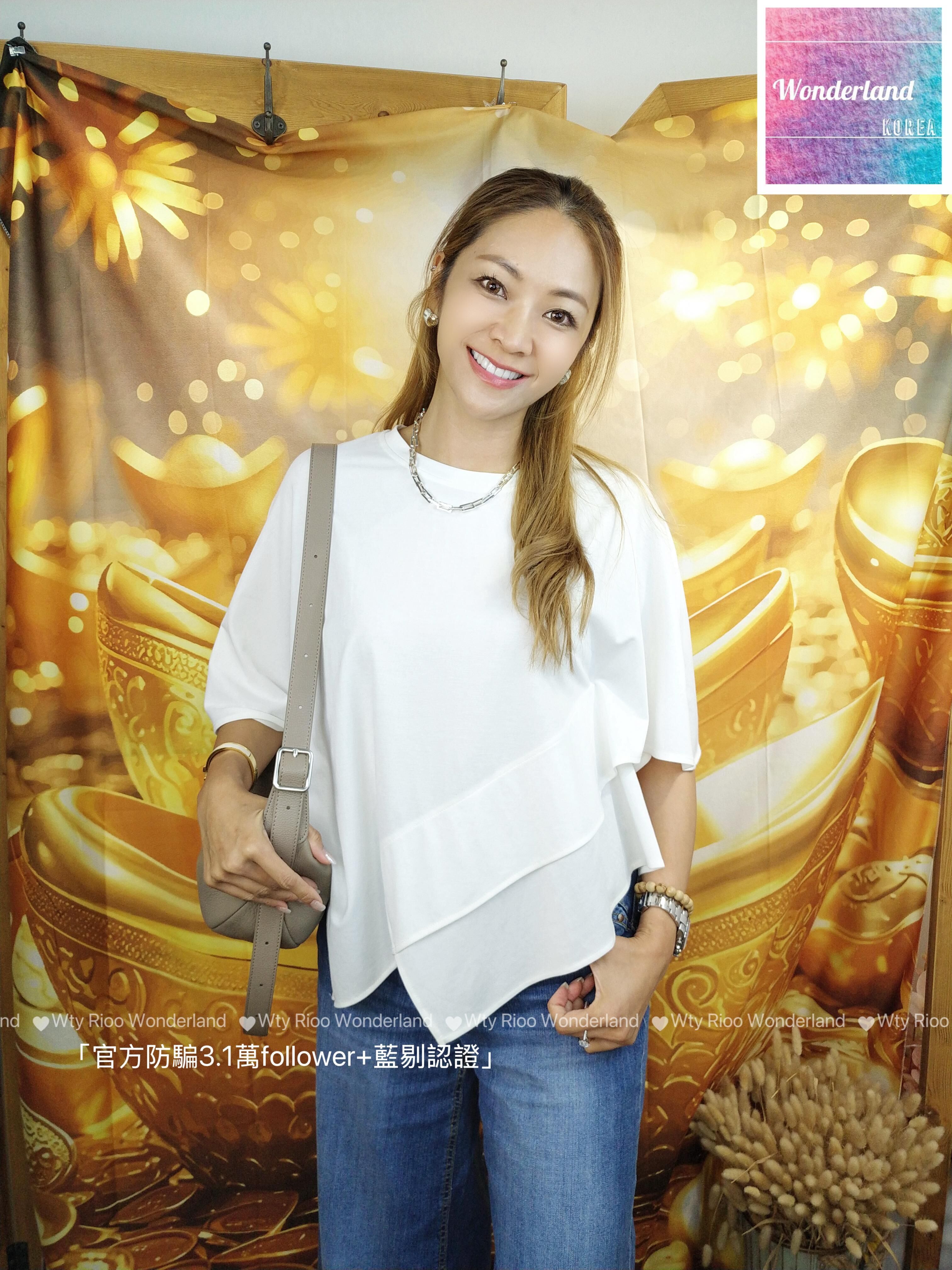 W8 W050704 斜腳小白Tee