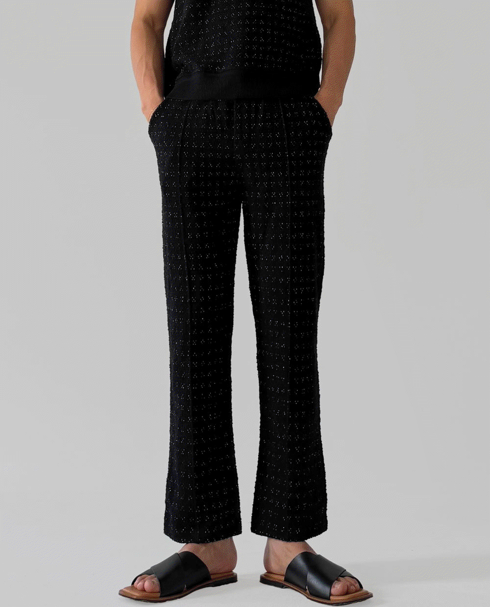 Metallic Tweed Trousers