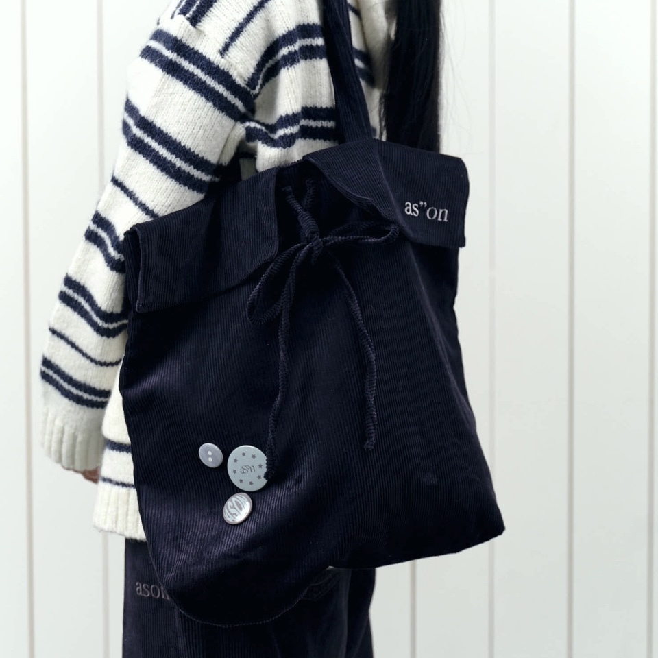 as"on OLGA CORDUROY BAG 燈芯絨 肩背 手提包 兩色 韓國