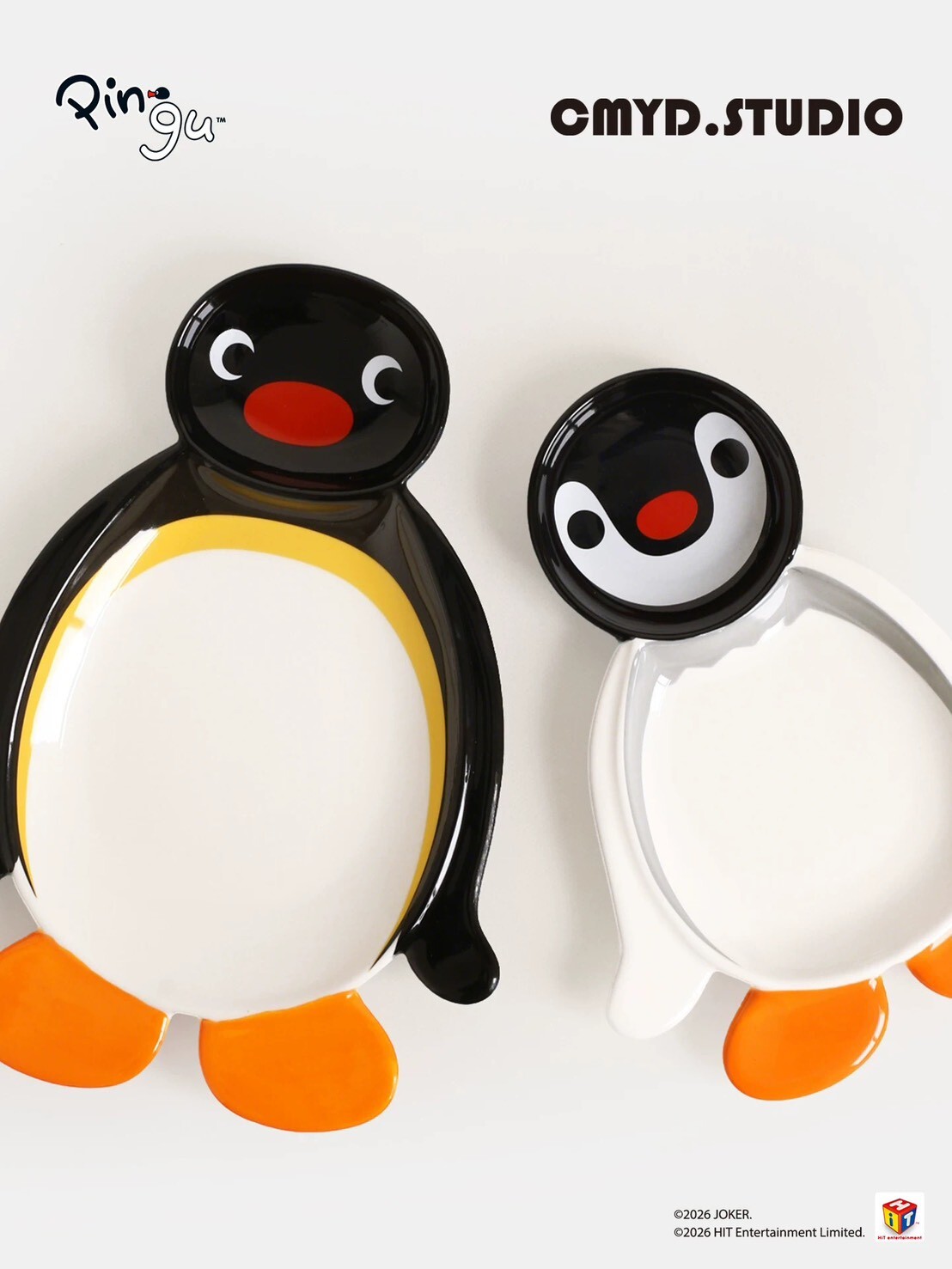 PINGU 企鵝家族 長鵝造型 陶瓷餐盤