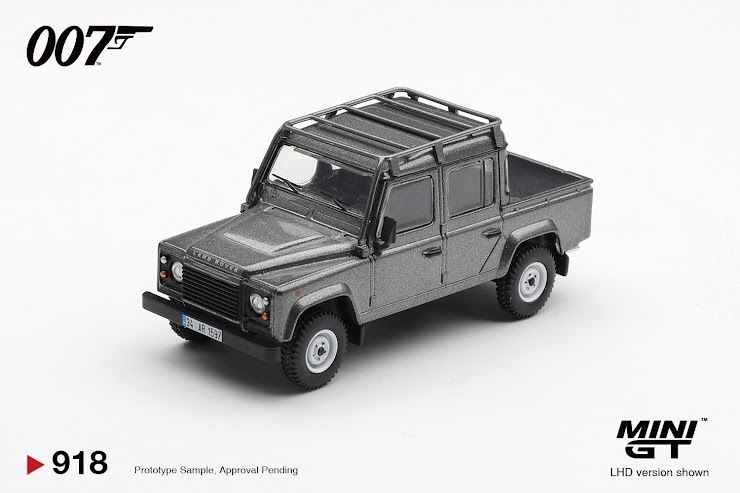 PO-$95 * MINI GT * 1:64 918 Land Rover Defender 110 Crew Cab “Skyfall” /  English Blister Packaging