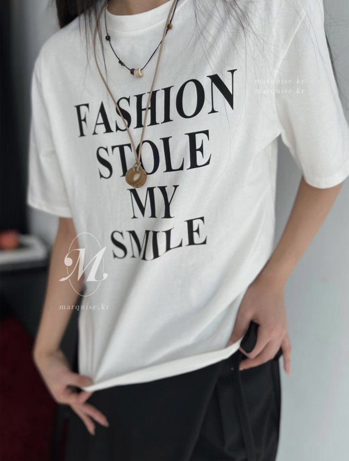 #AG102簡單FASHION字母短T(黑/白)