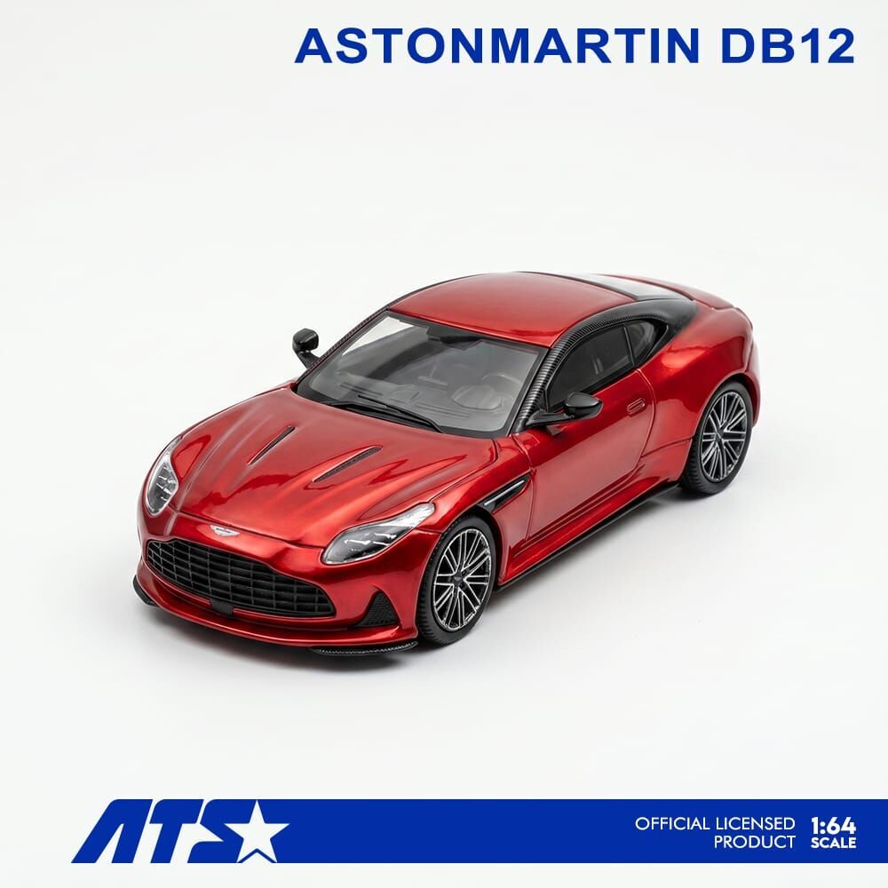 PO-$150 * ATS MODEL * 1:64 ASTON MARTIN DB12 COUPE SUPERNOVA RED