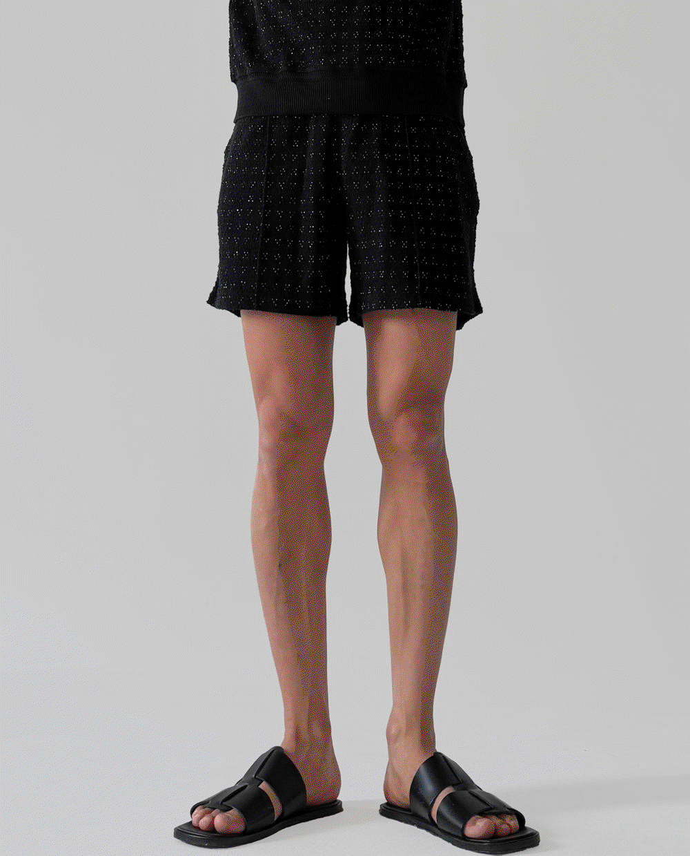 Metallic Tweed Shorts