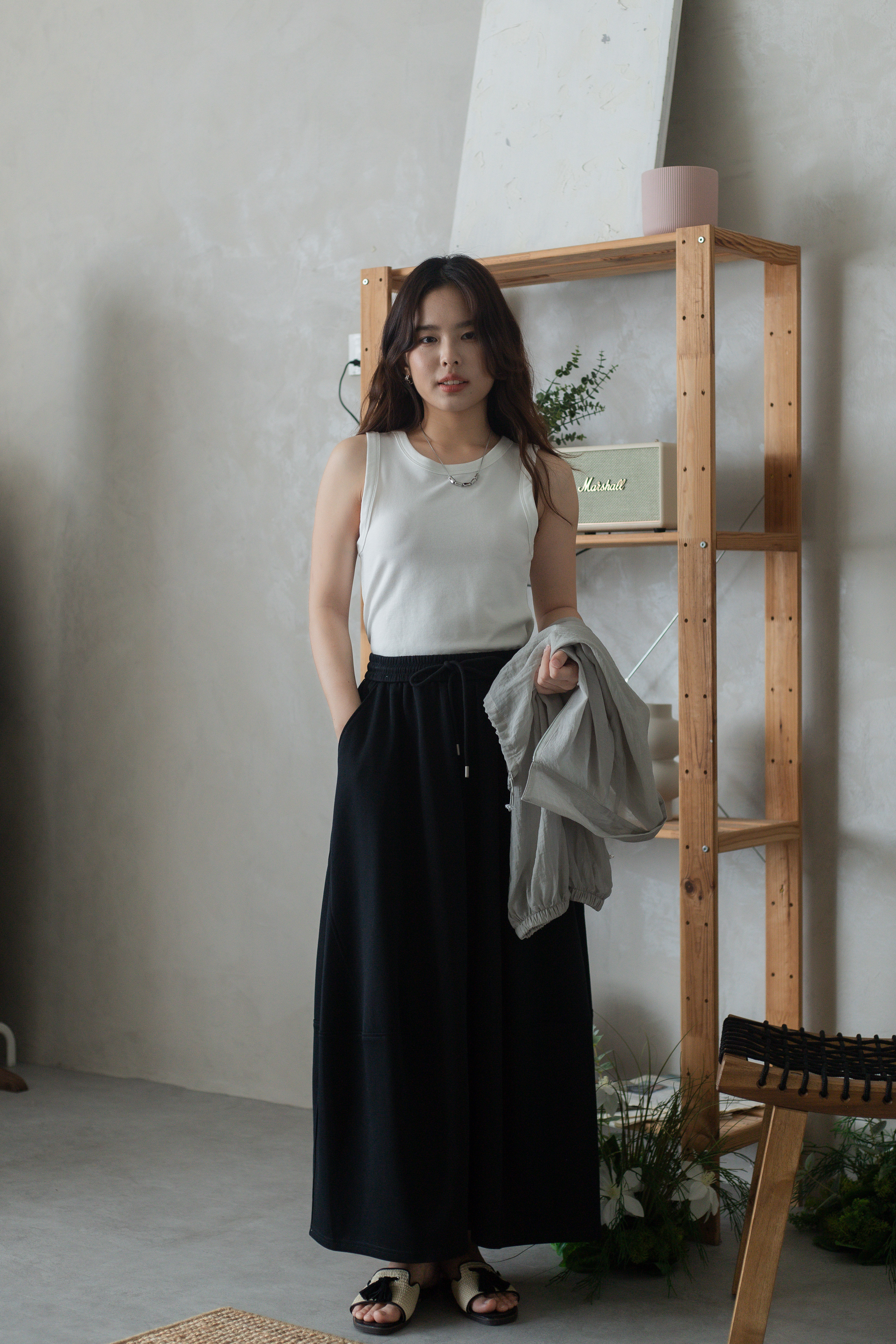 Ferno Relaxed Sweat Skirt Black - 2738SKBLK