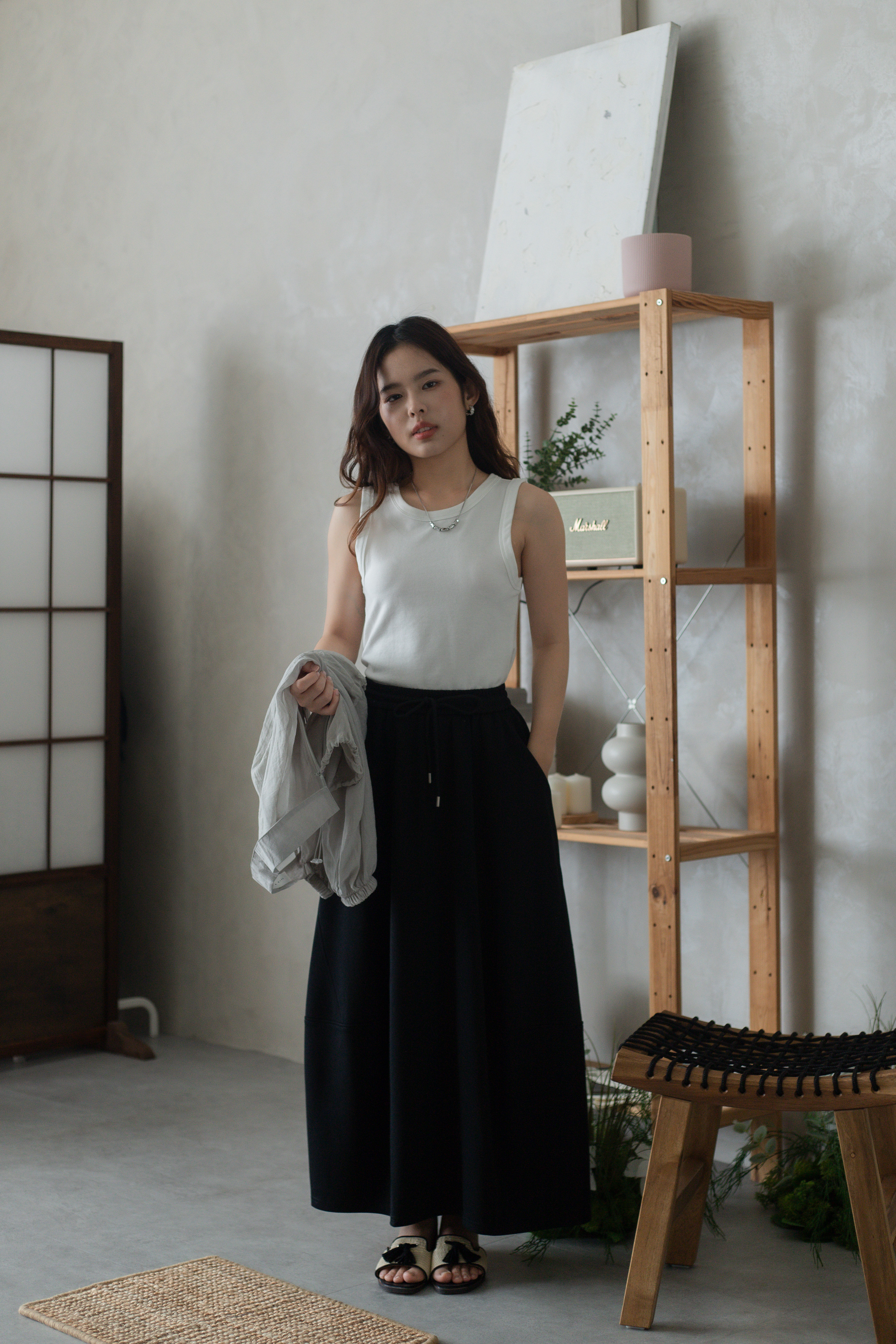 Ferno Relaxed Sweat Skirt Black - 2738SKBLK