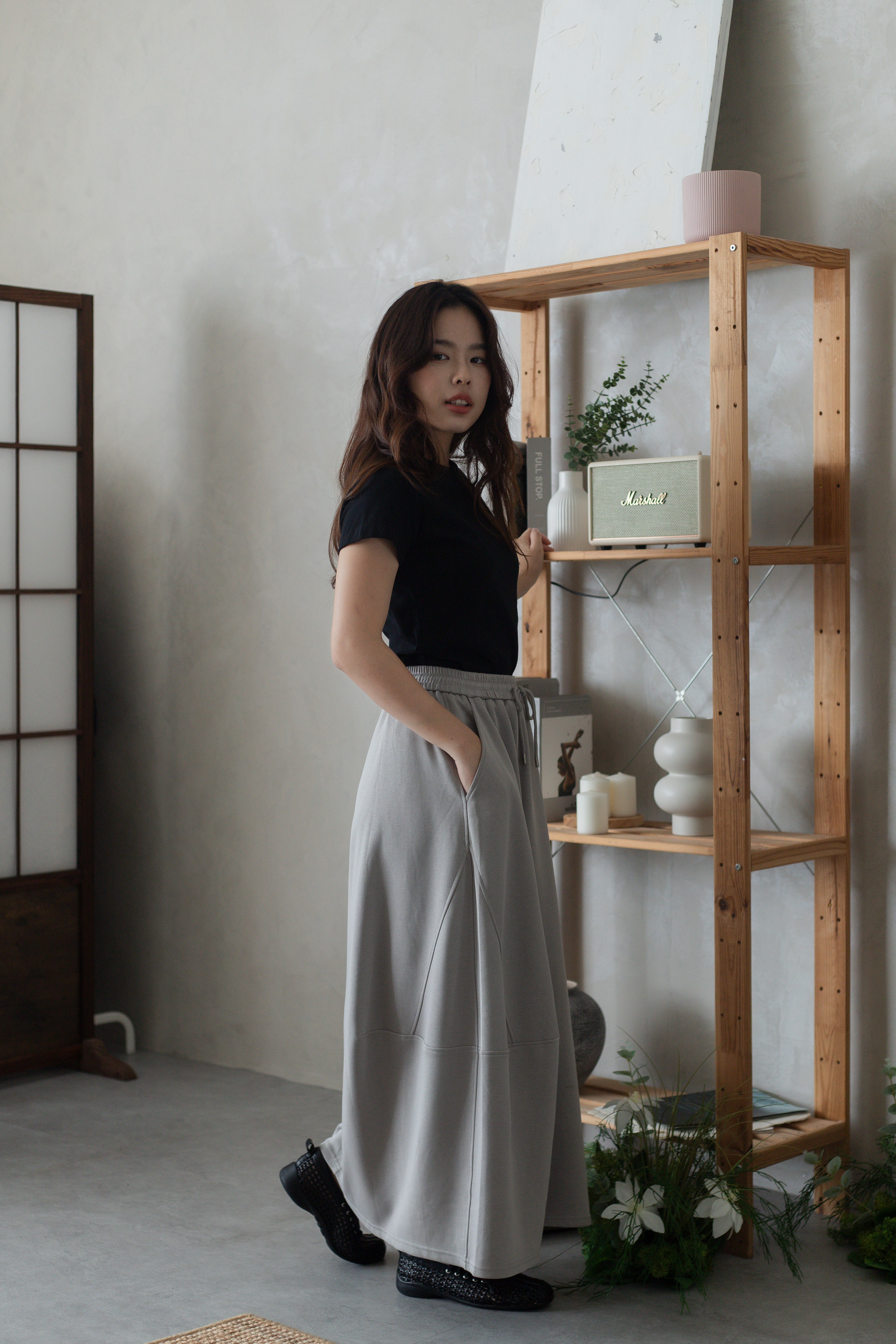 Ferno Relaxed Sweat Skirt Grey - 2738SKGRY